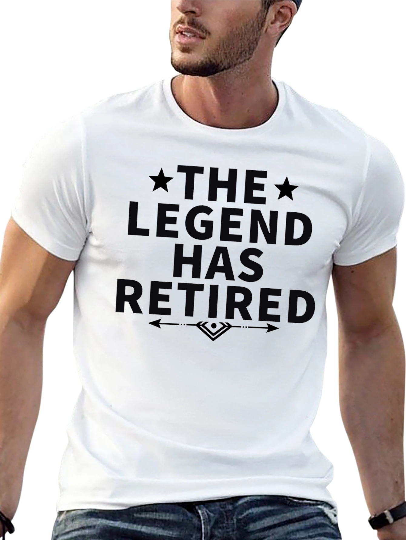 Black The Legend Has Retired Graphic Tee - Black view 13