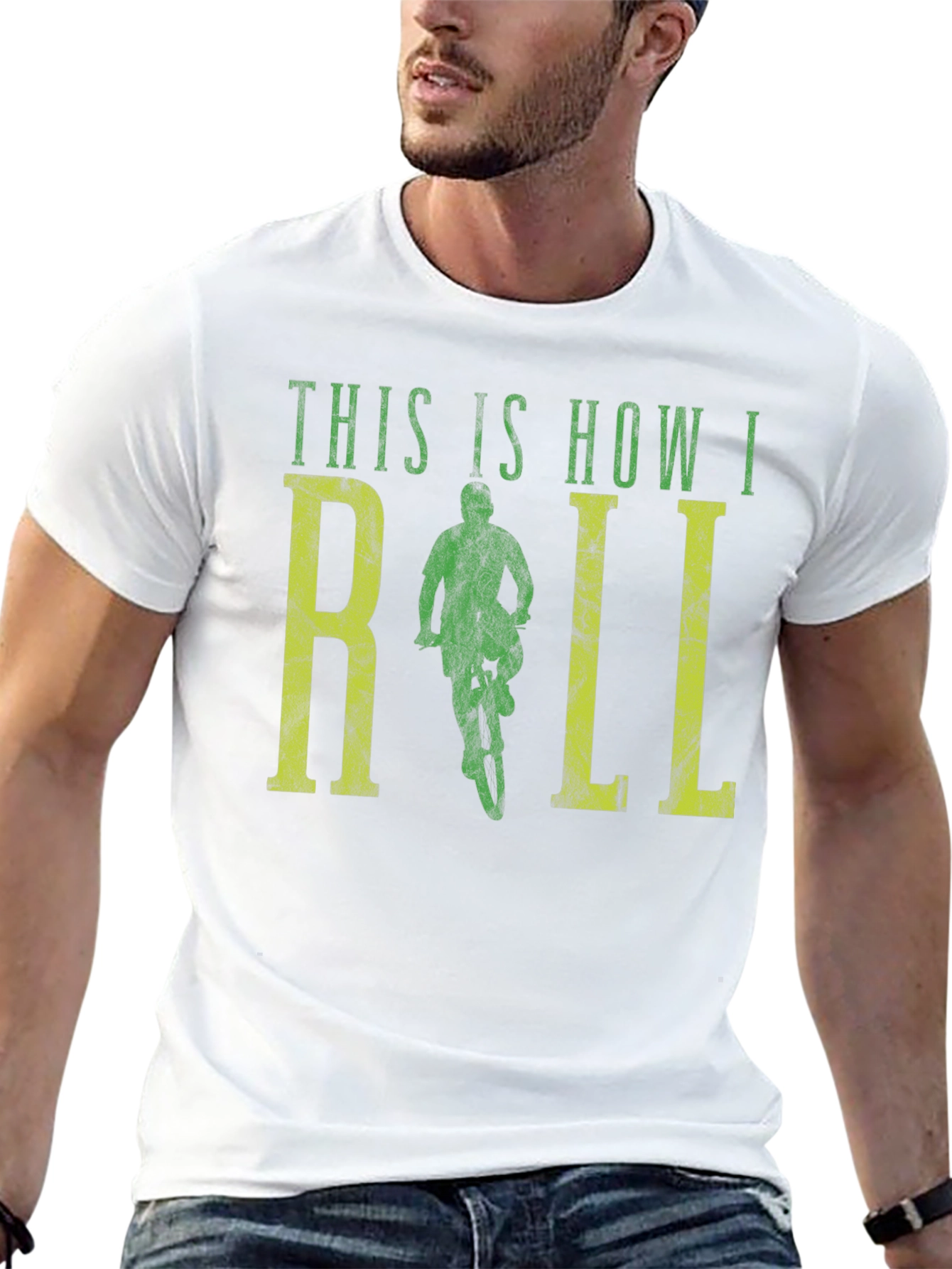 Black This Is How I Roll Biking T-Shirt view 13