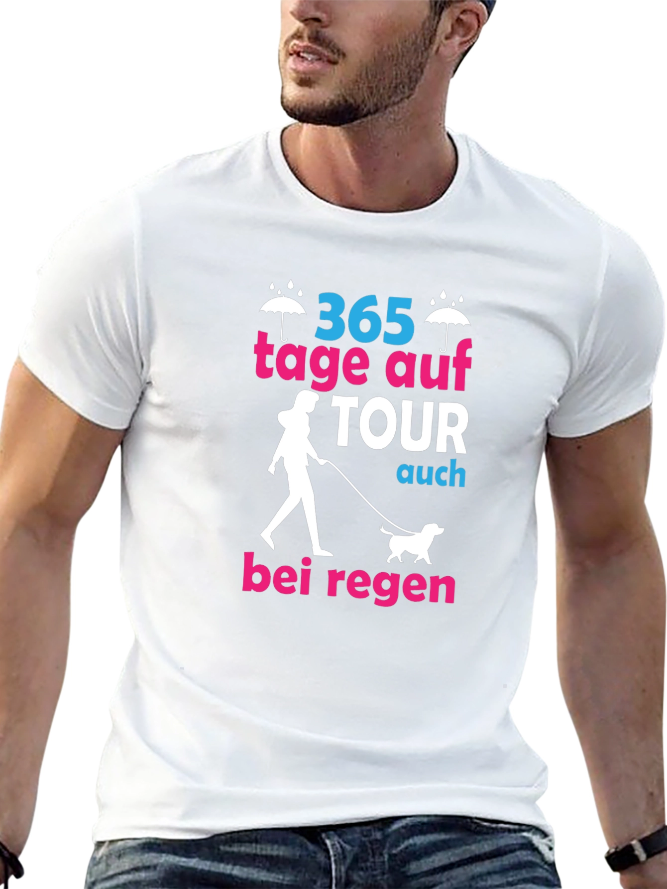 Black 365 Tage Auf Tour T-Shirt - Dog Walker Design view 13