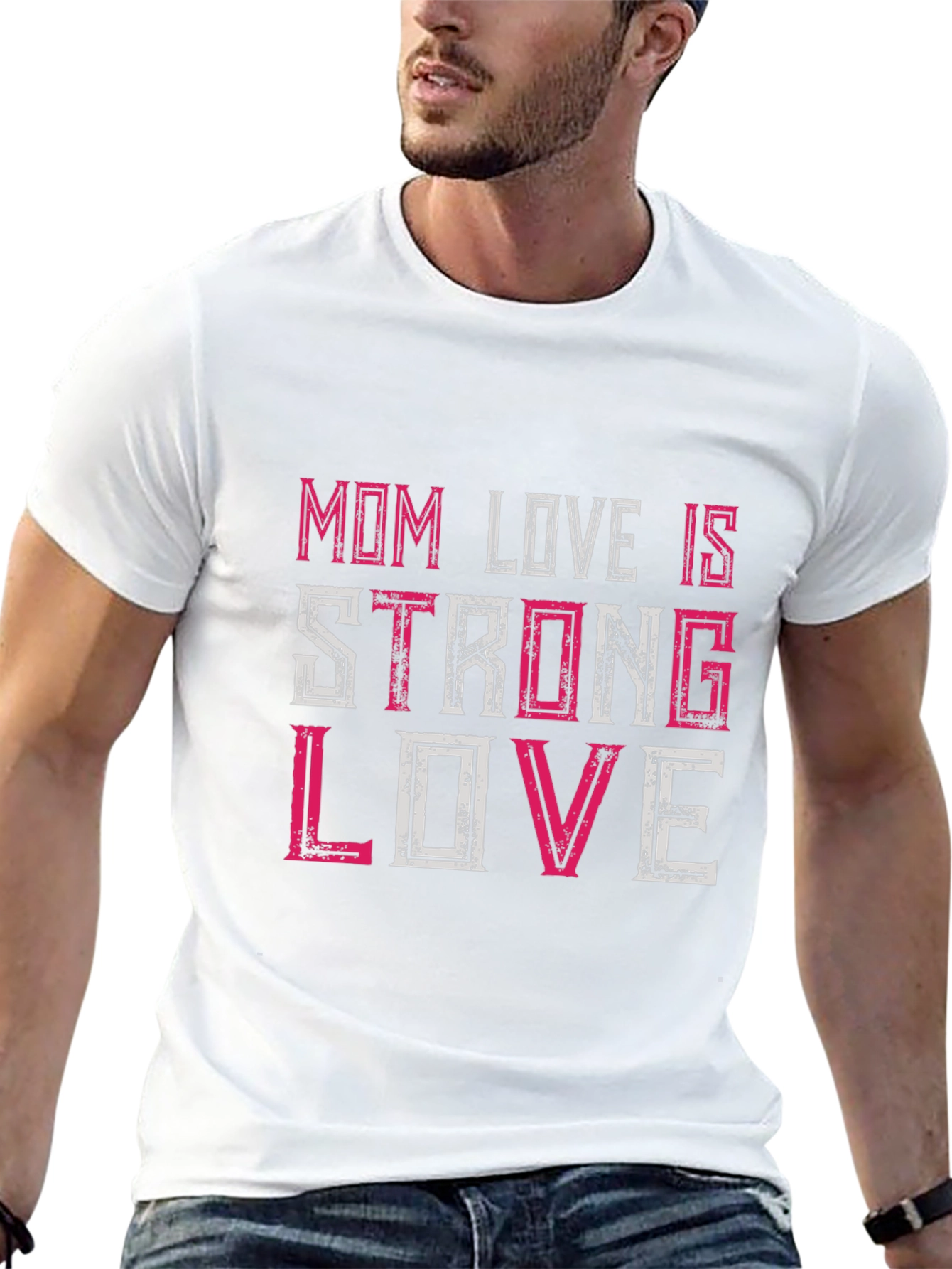Black Mom Love Strong Love Graphic Tee - Black Cotton Shirt view 13