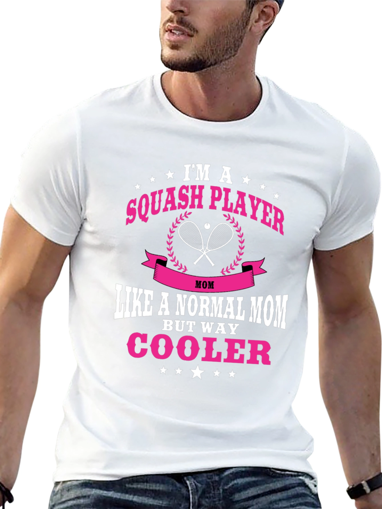 Black Squash Player Mom T-Shirt: Way Cooler! view 13