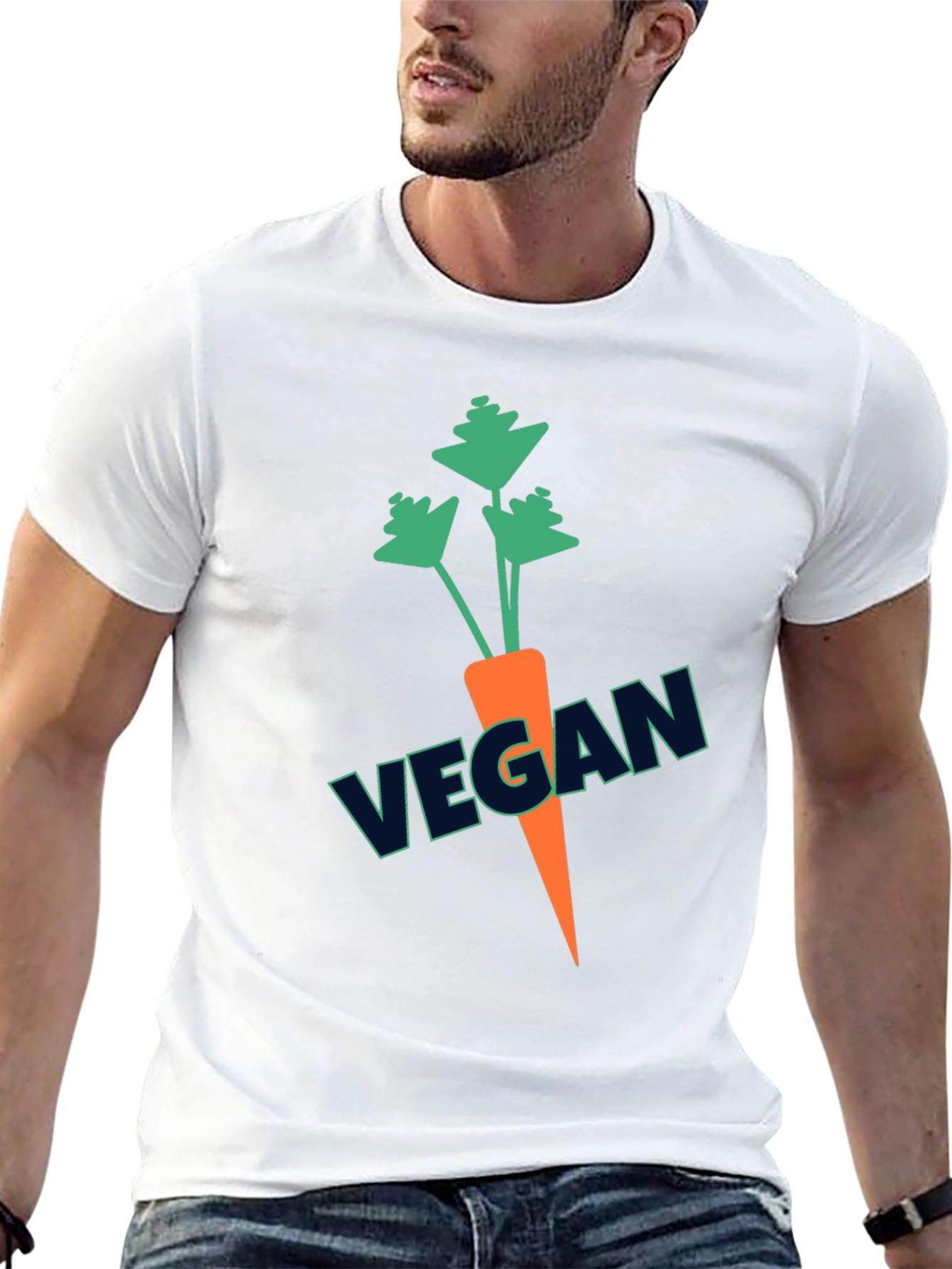 Black Vegan Carrot T-Shirt - Graphic Tee view 13