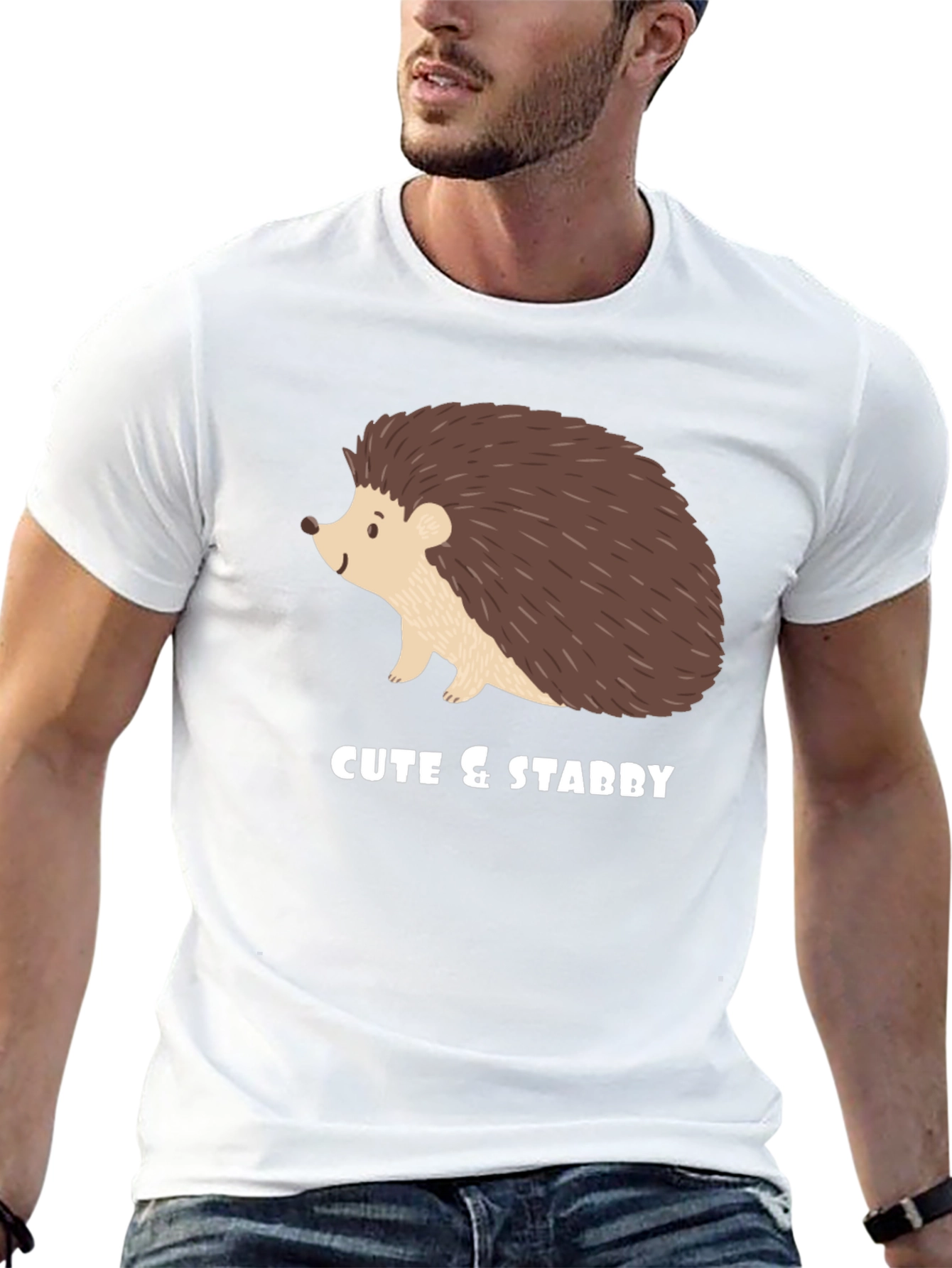 Black Cute & Stabby Hedgehog Graphic Tee view 13