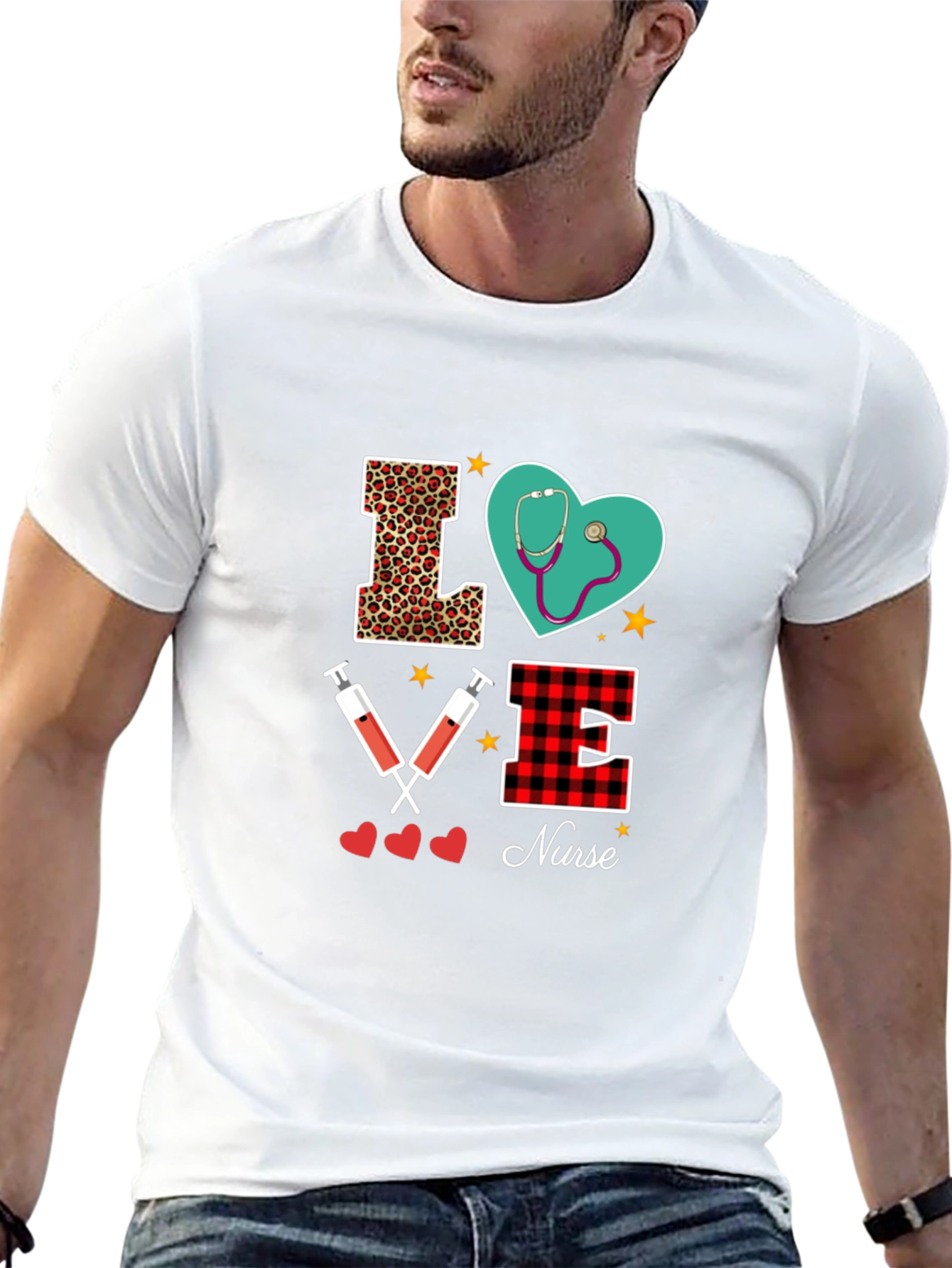 Black Love Nurse Graphic Tee Shirt view 13