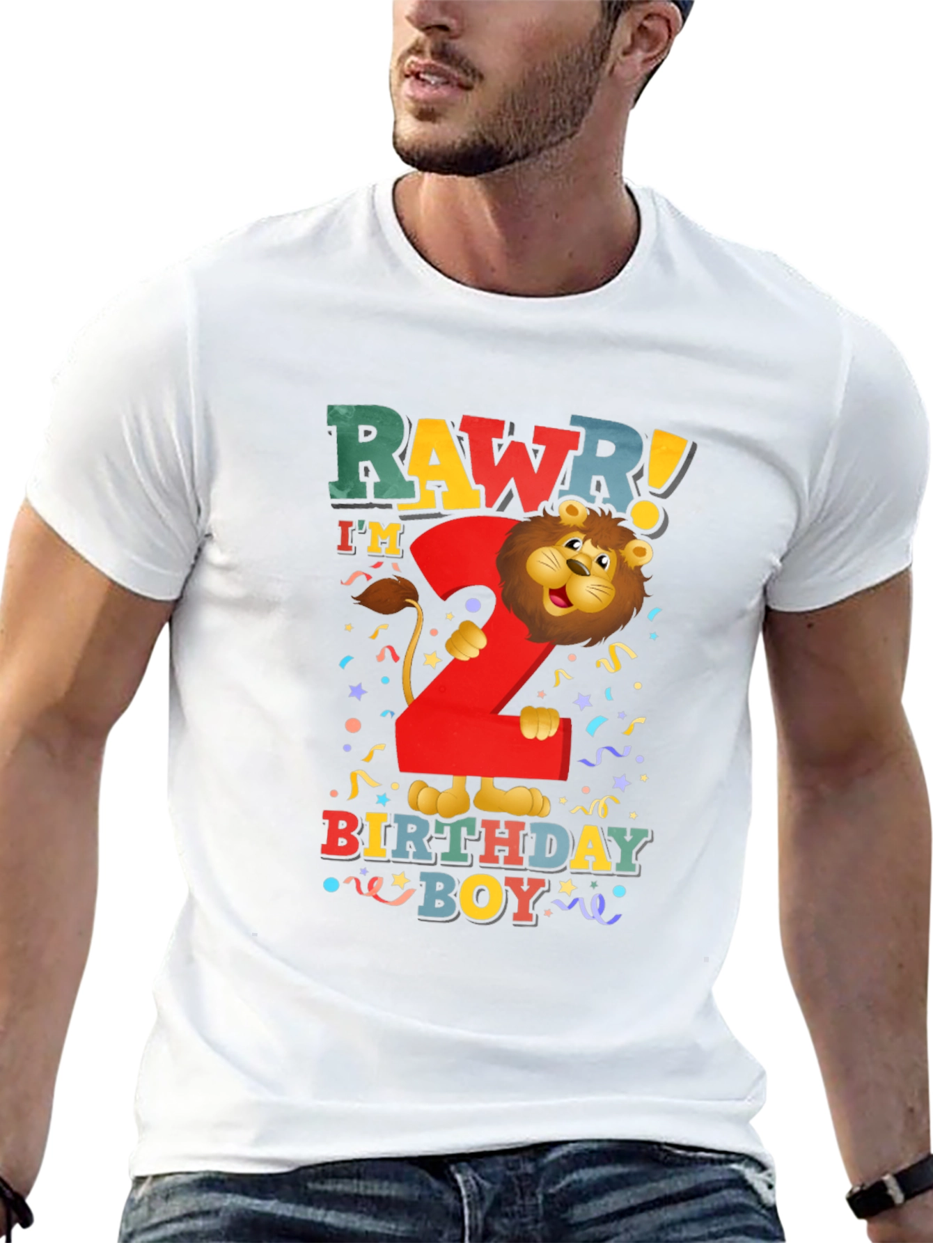 Black Rawr! I'm 2 Birthday Boy T-Shirt view 13