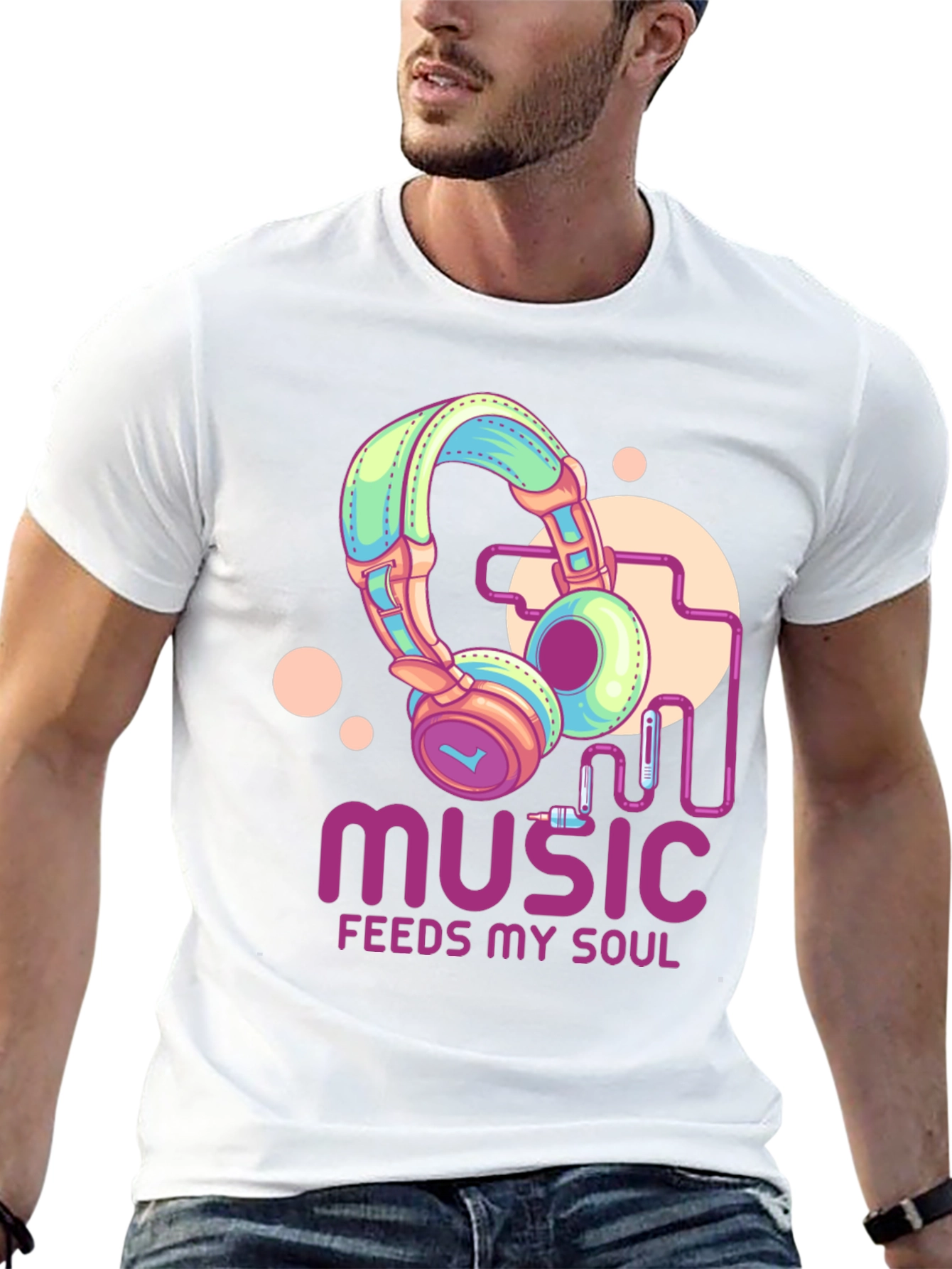 Black Music Feeds My Soul Graphic T-Shirt view 13