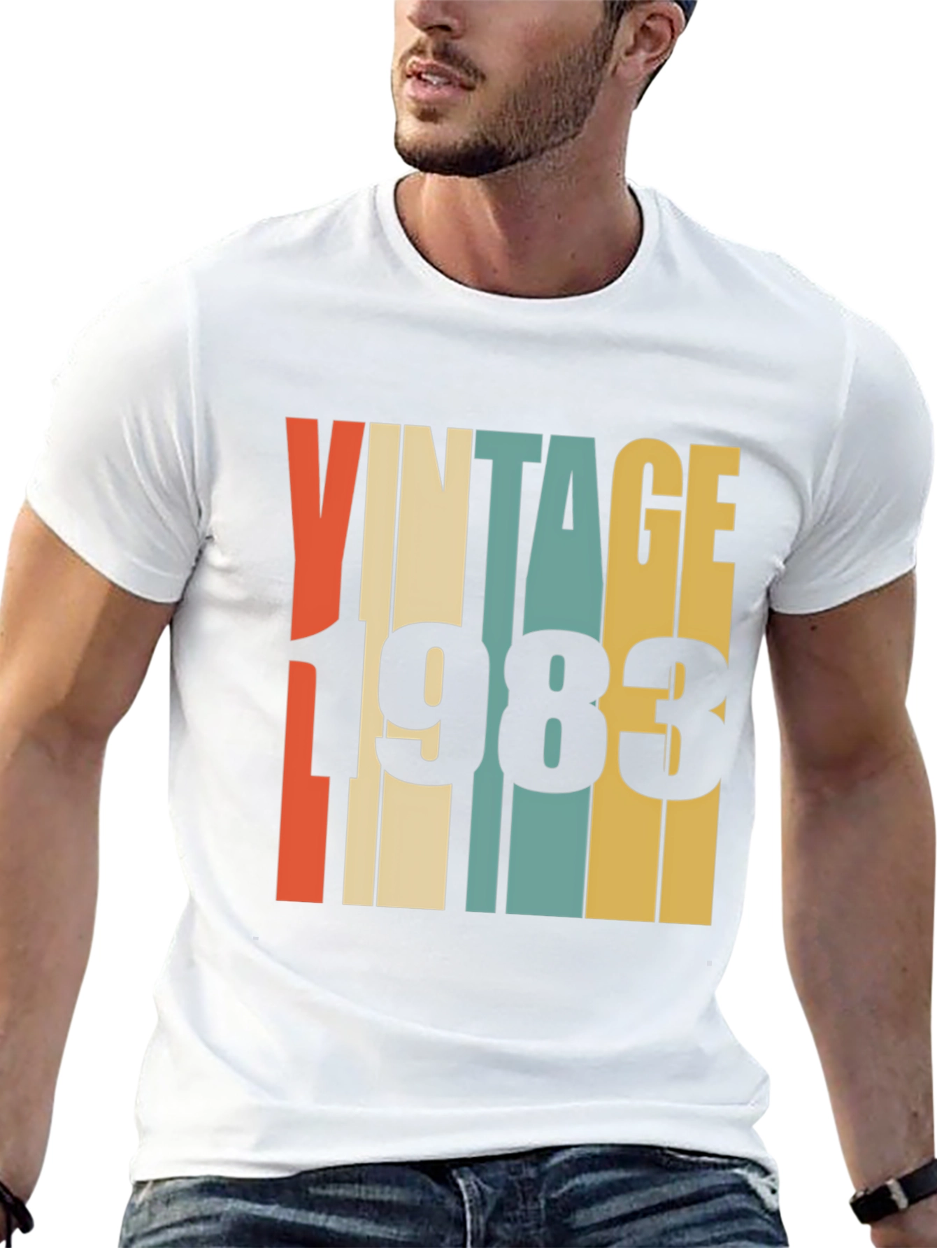 Black Vintage 1983 Retro T-Shirt view 13