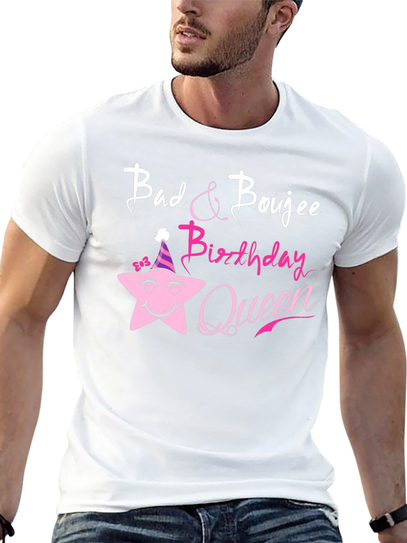 Black Bad & Boujee Birthday Queen Black T-Shirt view 13