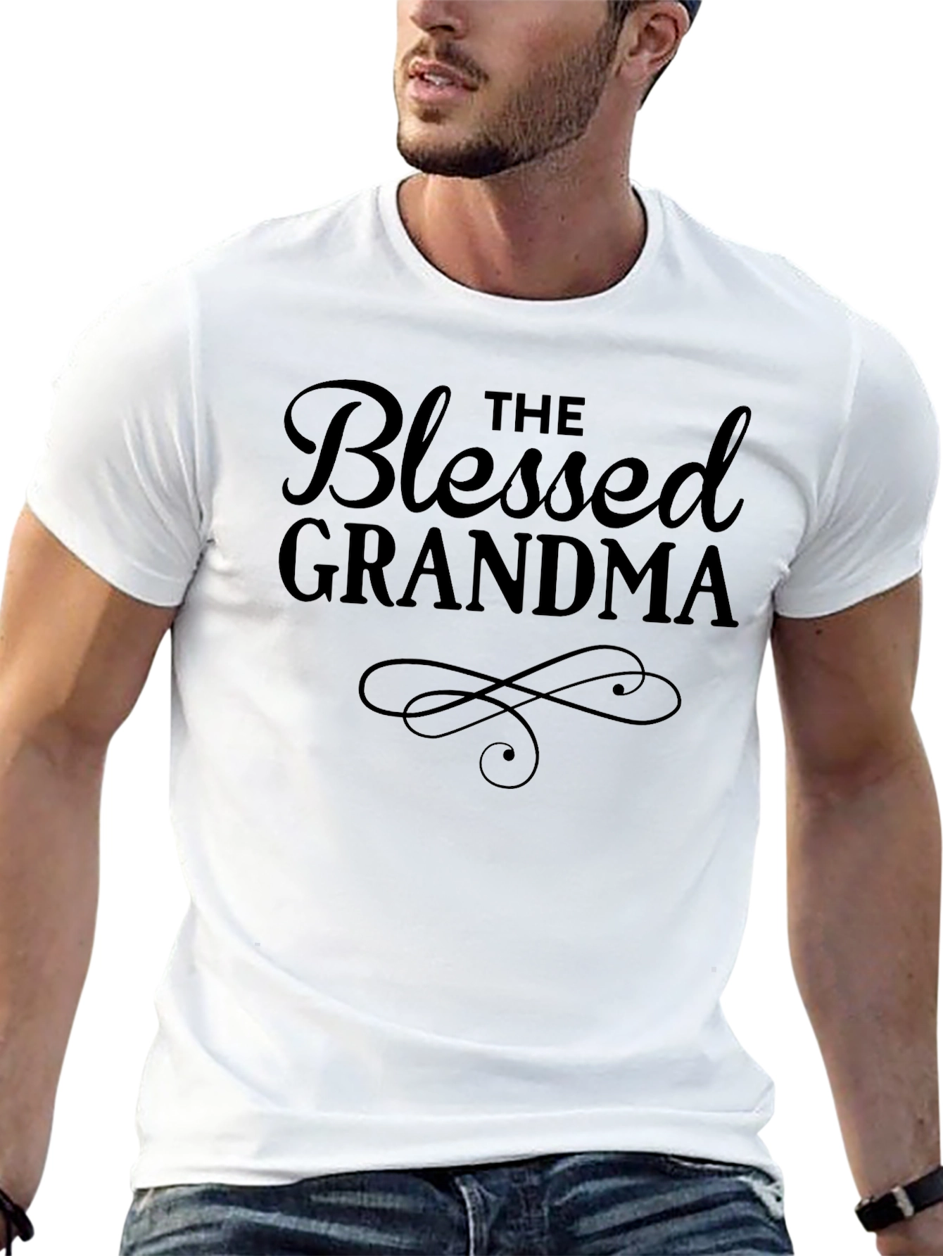 Black Blessed Grandma T-Shirt - Cute Family Tee view 13