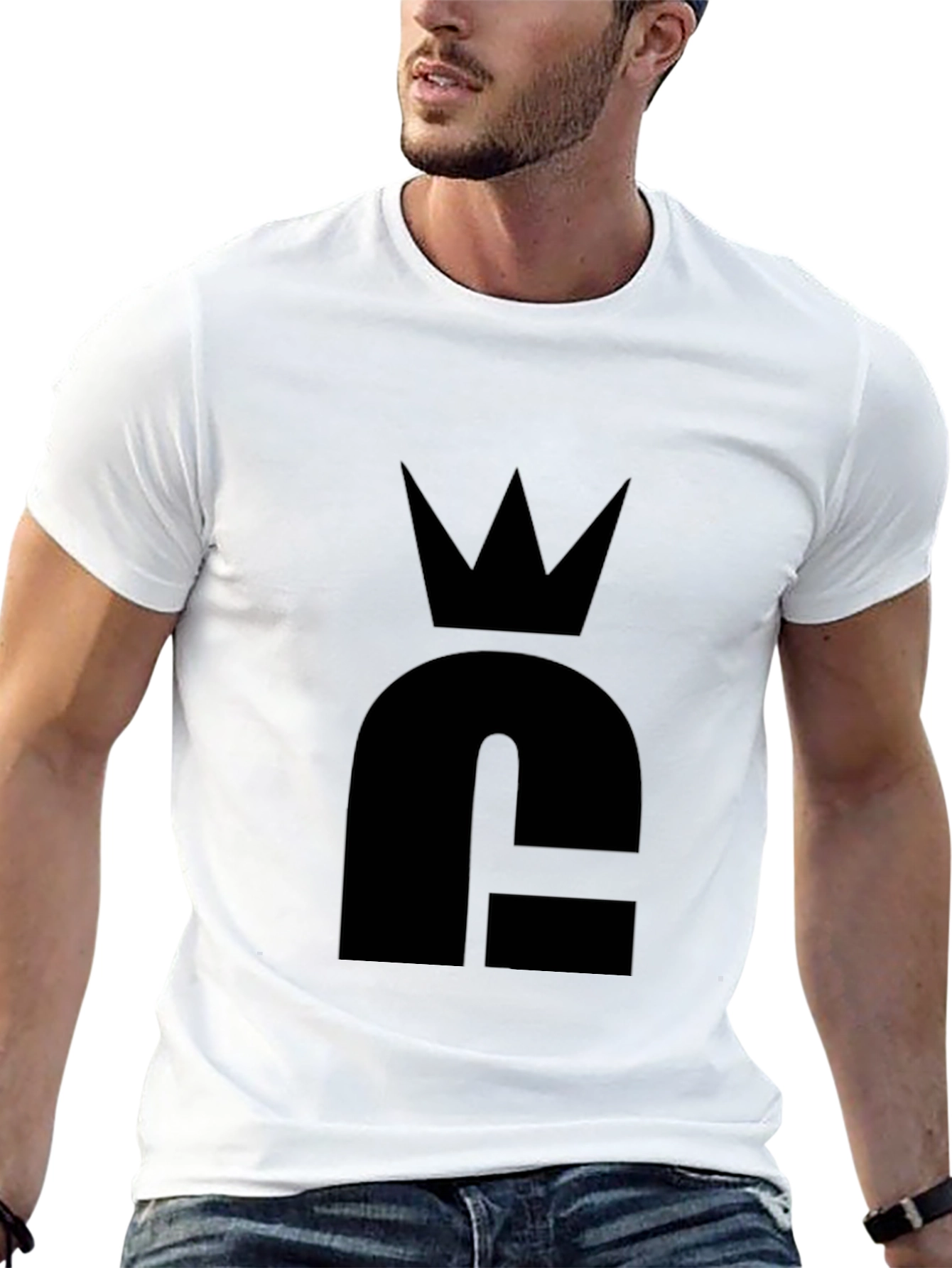 Black Crown Logo Black T-Shirt - Stylish & Minimalist view 13