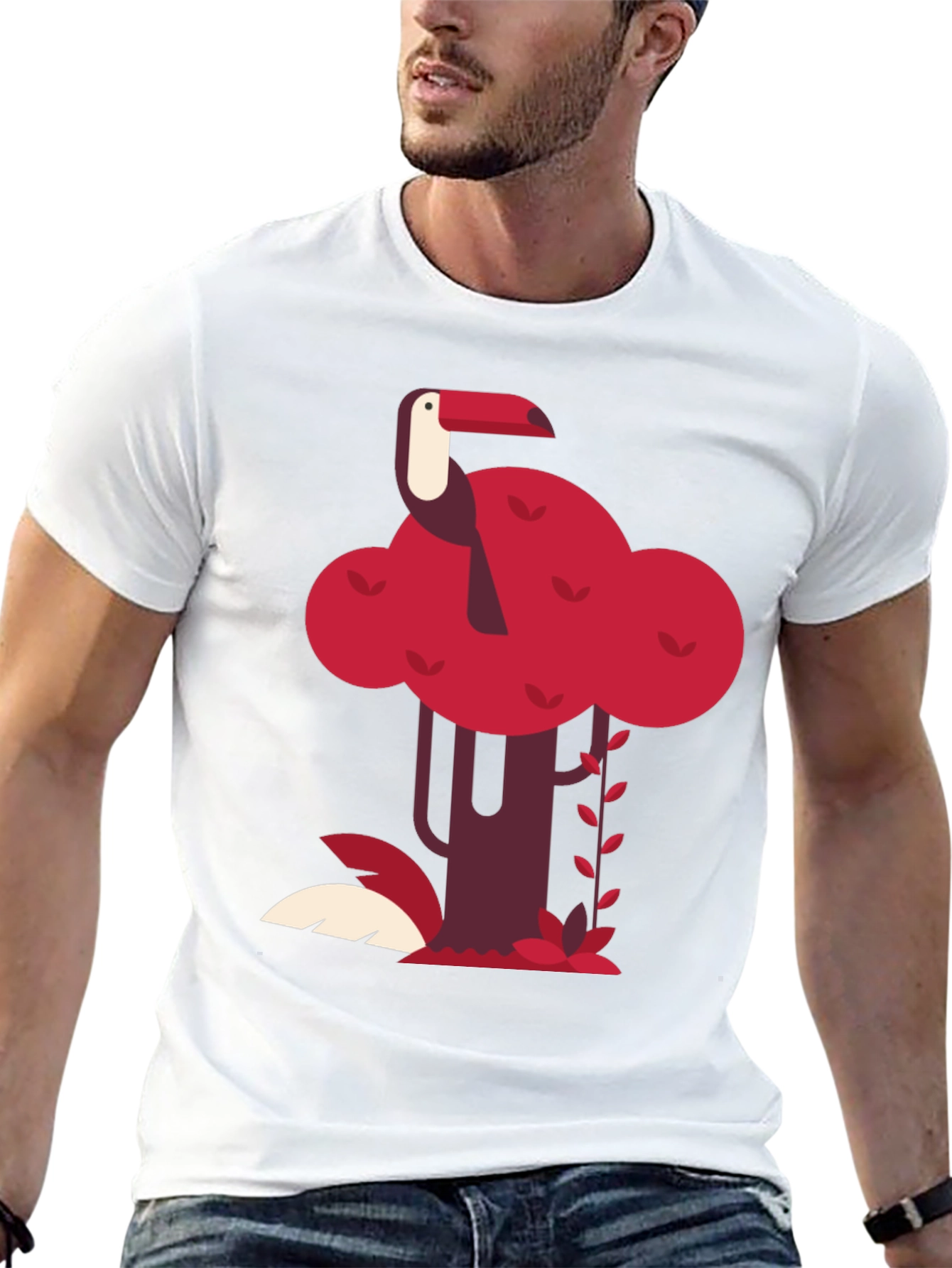 Black Tropical Toucan Graphic Tee - Black view 13