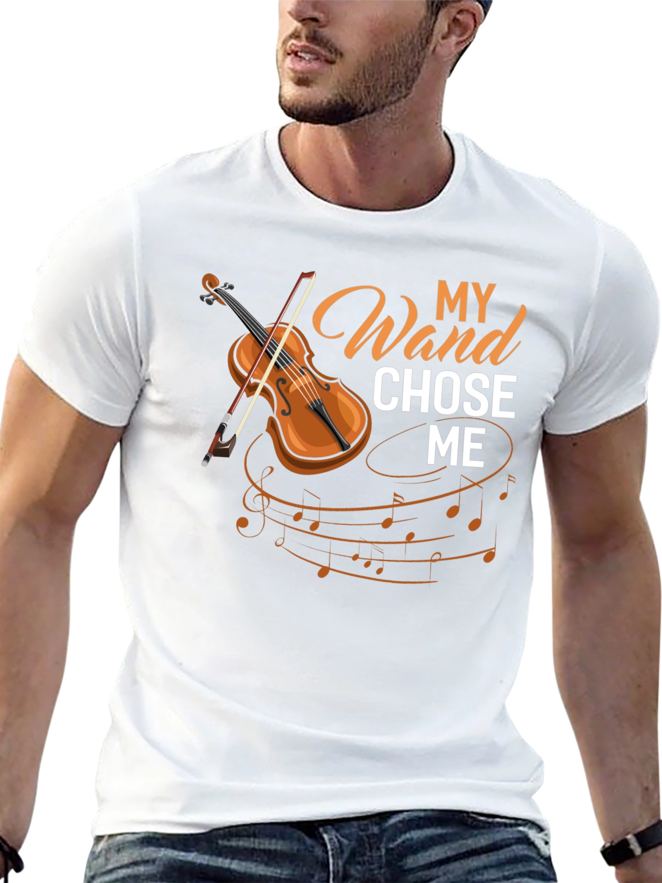 Black My Wand Chose Me Violin T-Shirt view 13