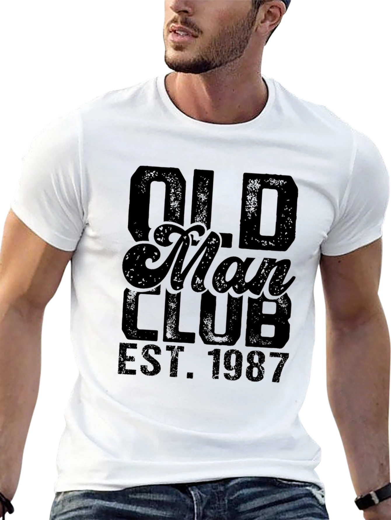 Black Old Man Club EST. 1987 Black T-Shirt view 13