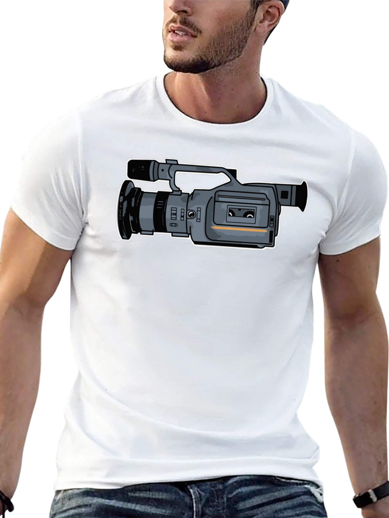 Black Retro Camera Graphic T-Shirt view 13