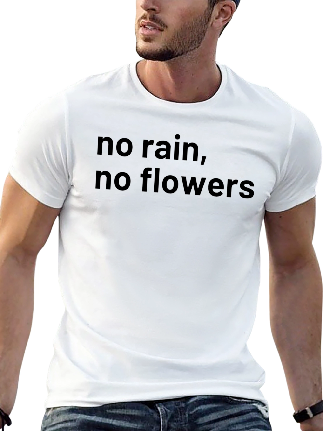 Black No Rain, No Flowers Graphic T-Shirt - Black view 13