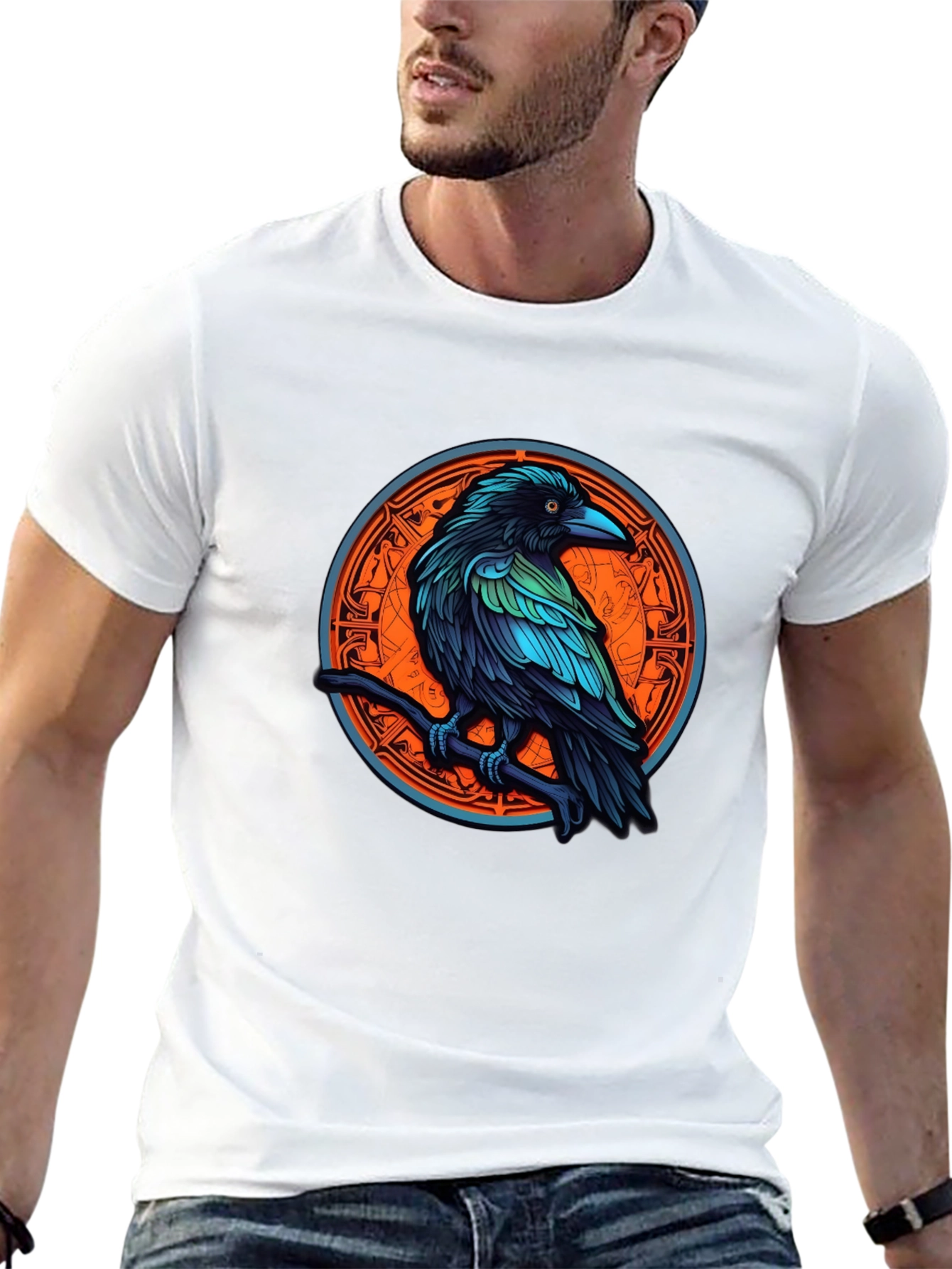 Black Raven Graphic Tee - Mystic Bird T-Shirt view 13