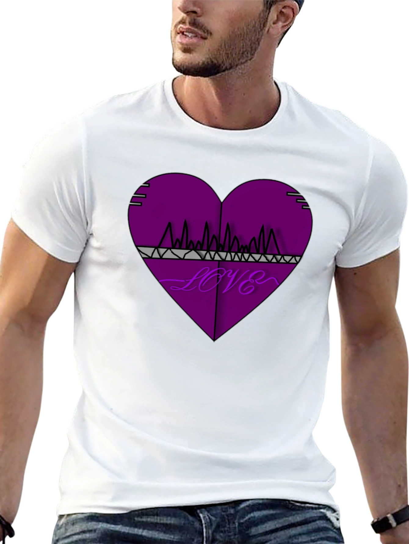 Black Love Frequency Graphic Tee - Black Cotton view 13