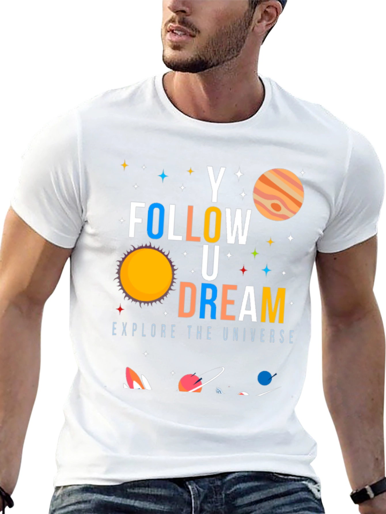 Follow Your Dream Universe Graphic T-Shirt - 13
