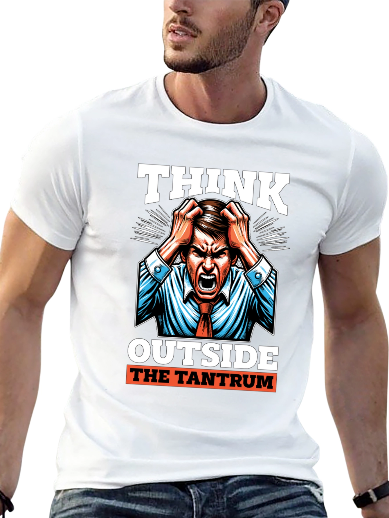 Black Think Outside the Tantrum Graphic Tee view 13