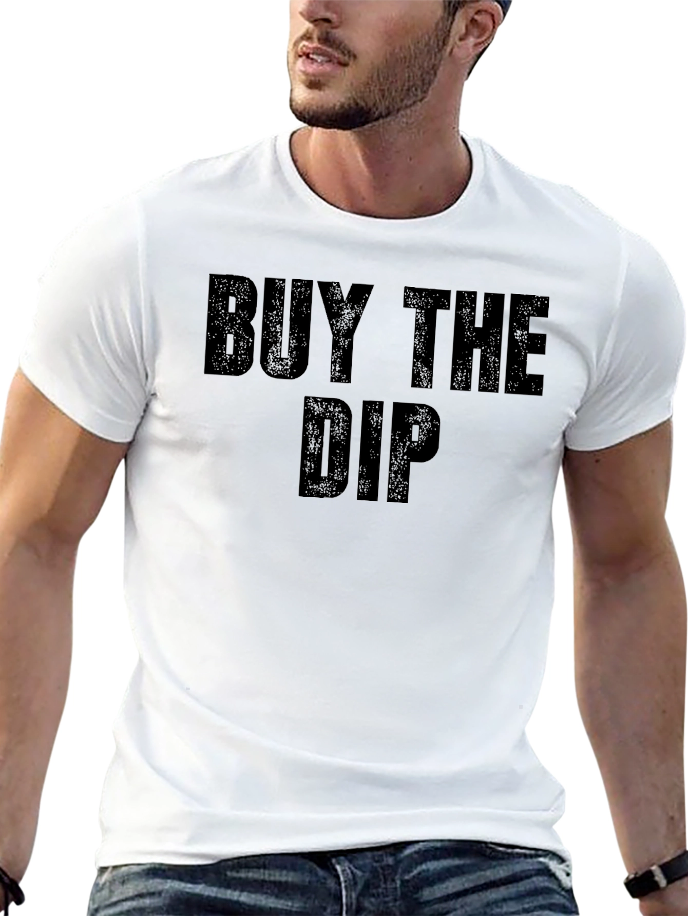 Black Buy The Dip Black T-Shirt - Crypto Stock Market view 13