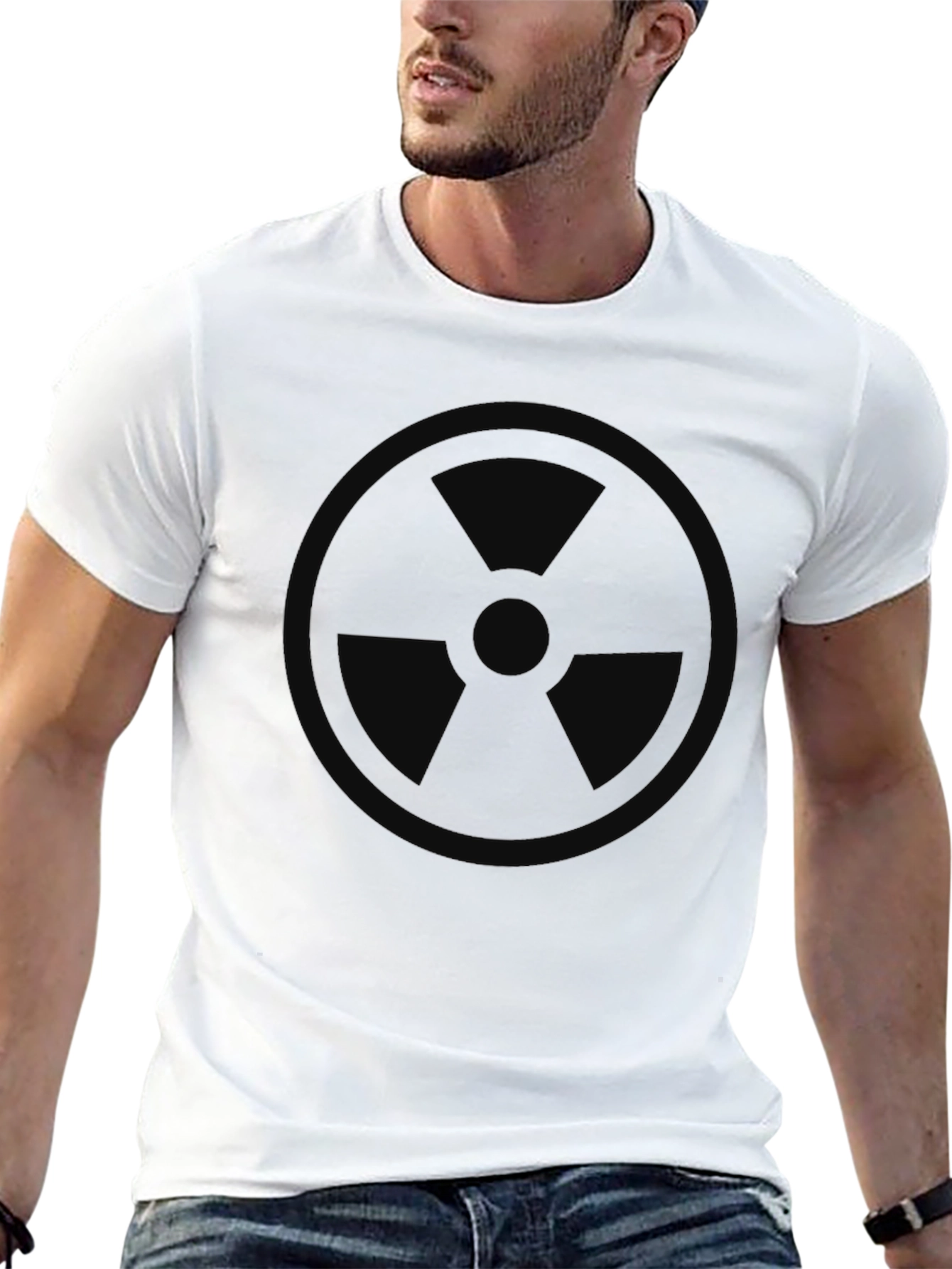Black Radioactive Symbol Black T-Shirt view 13