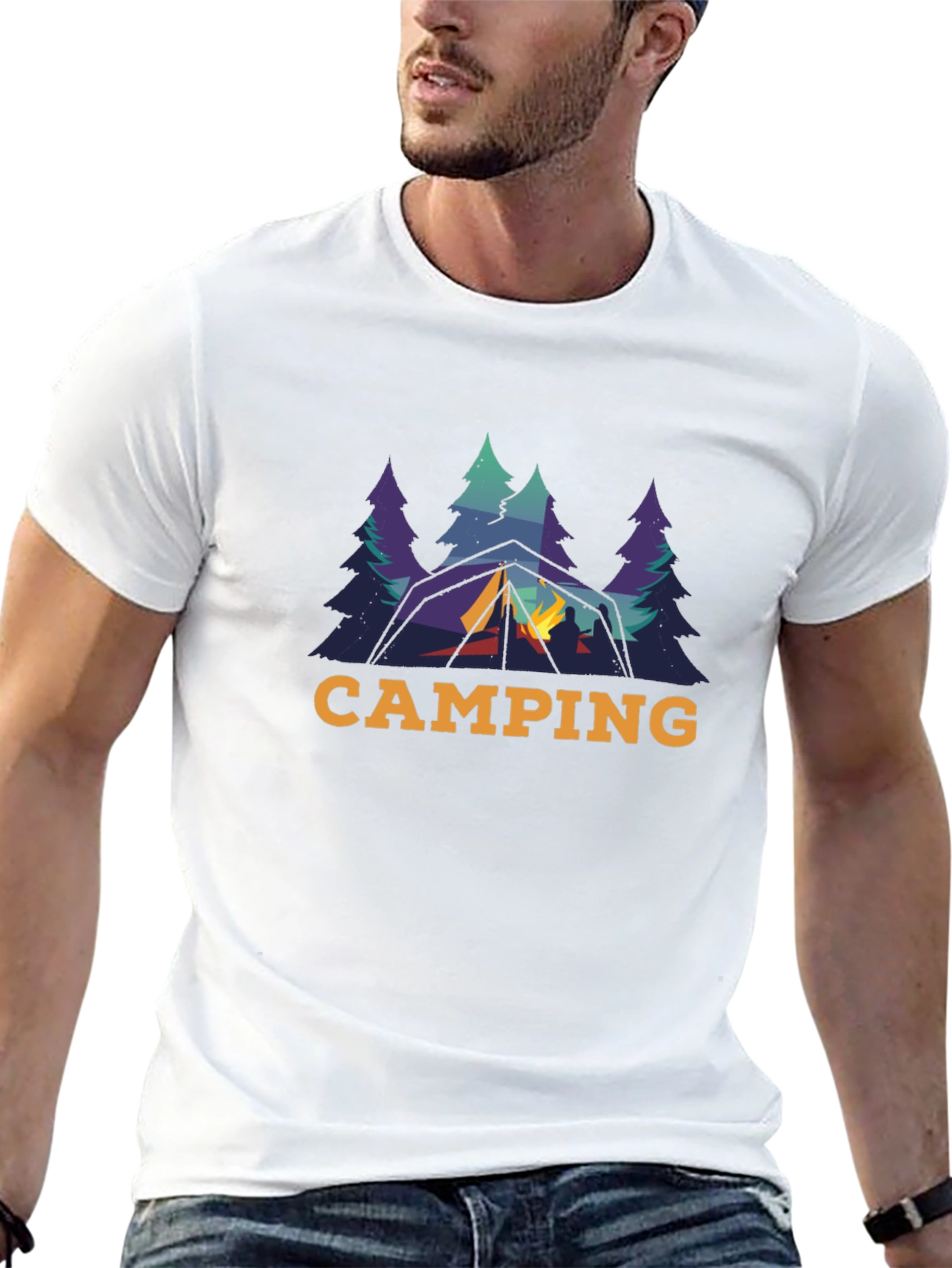 Black Camping Adventure T-Shirt view 13