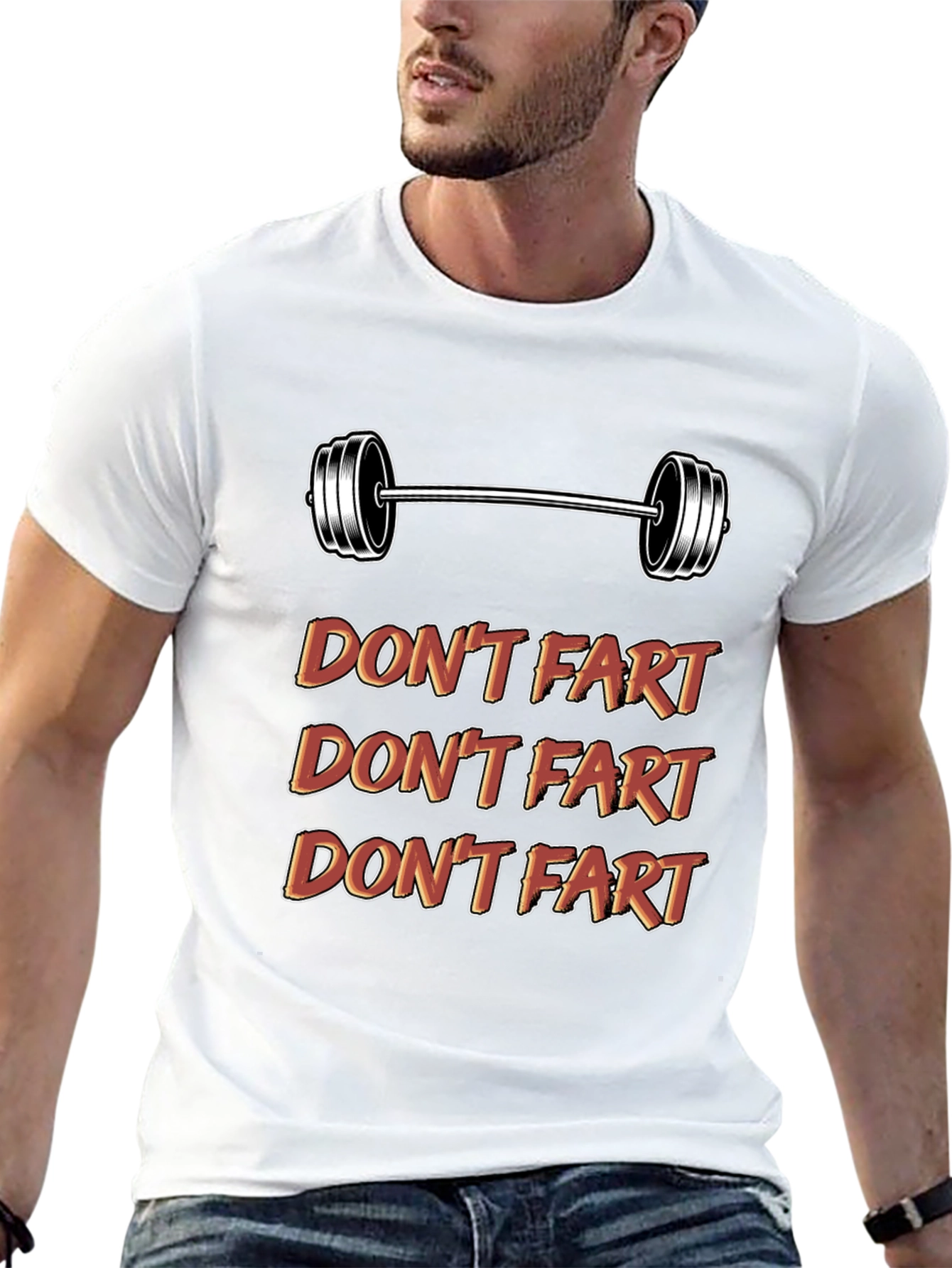 Black Don't Fart Gym Shirt - Funny Workout Tee view 13