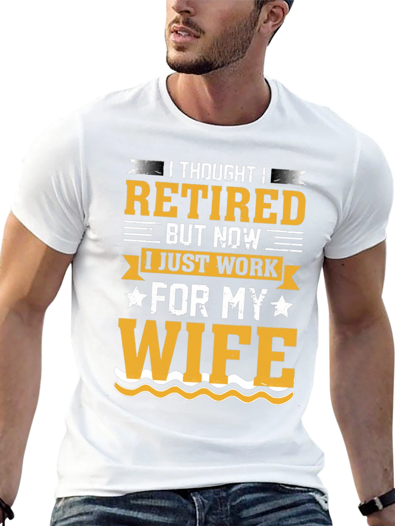 Black Retired But Now I Work For My Wife T-Shirt view 13