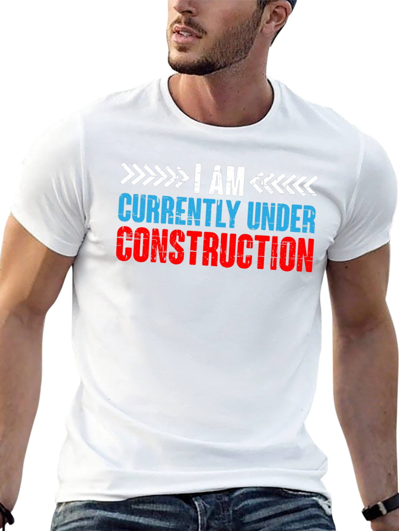 Black I Am Currently Under Construction Graphic Tee view 13