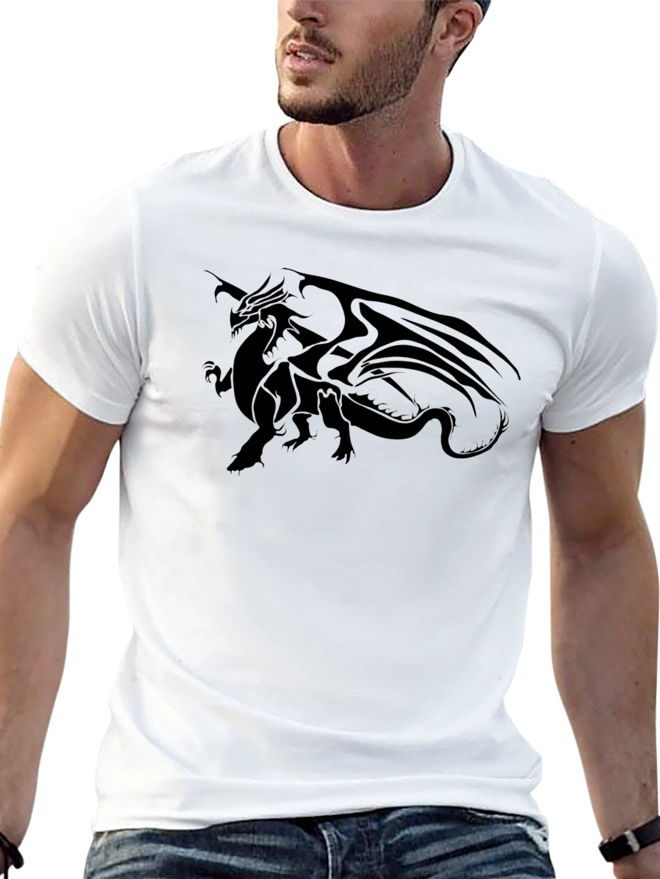 Black Dragon Graphic Black T-Shirt view 13