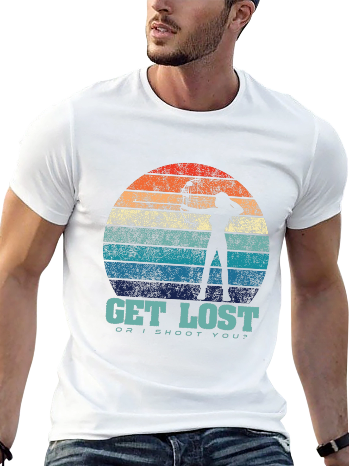 Black Get Lost Archer Graphic T-Shirt view 13