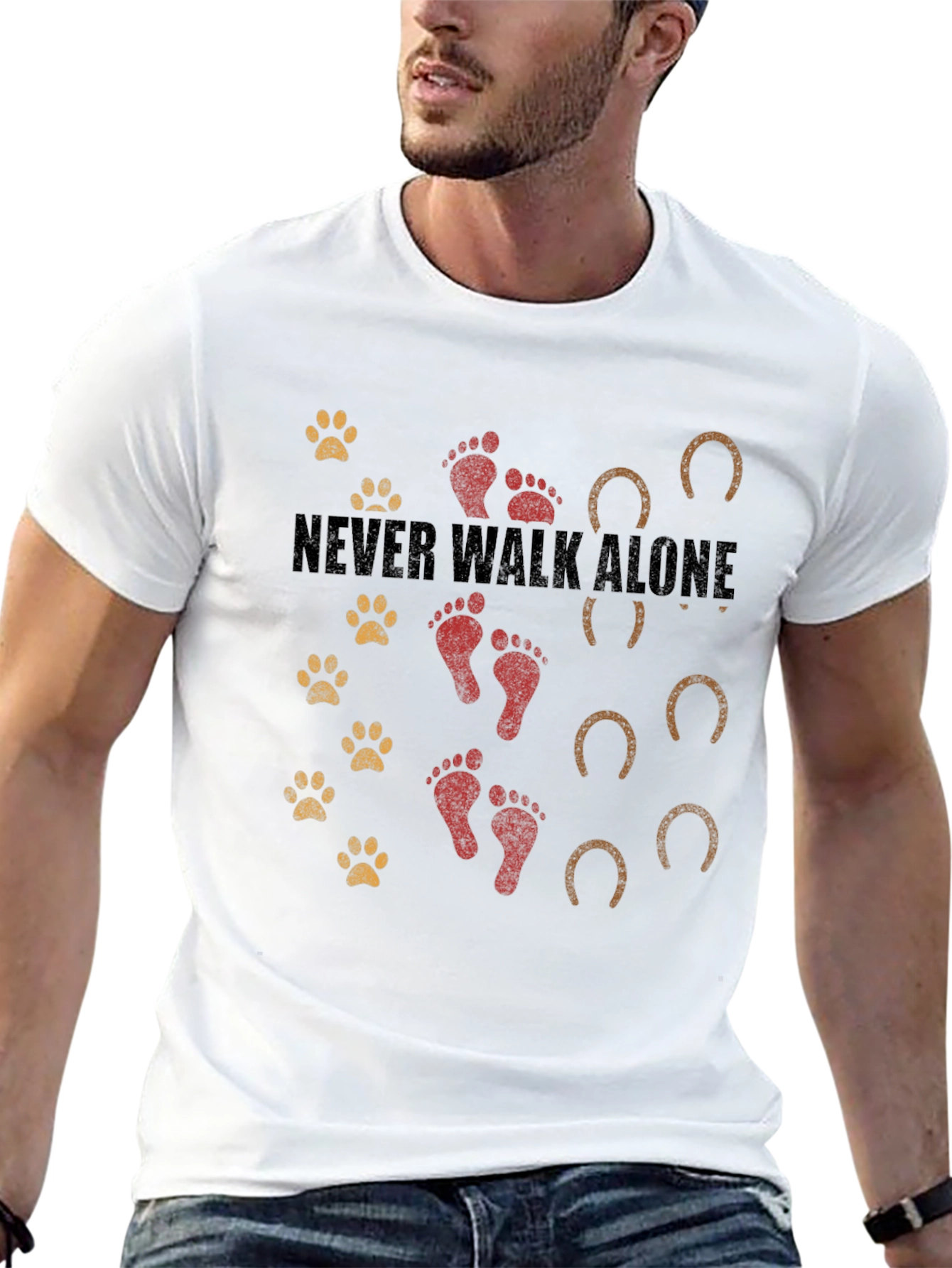 Black Never Walk Alone Graphic Print Tee view 13