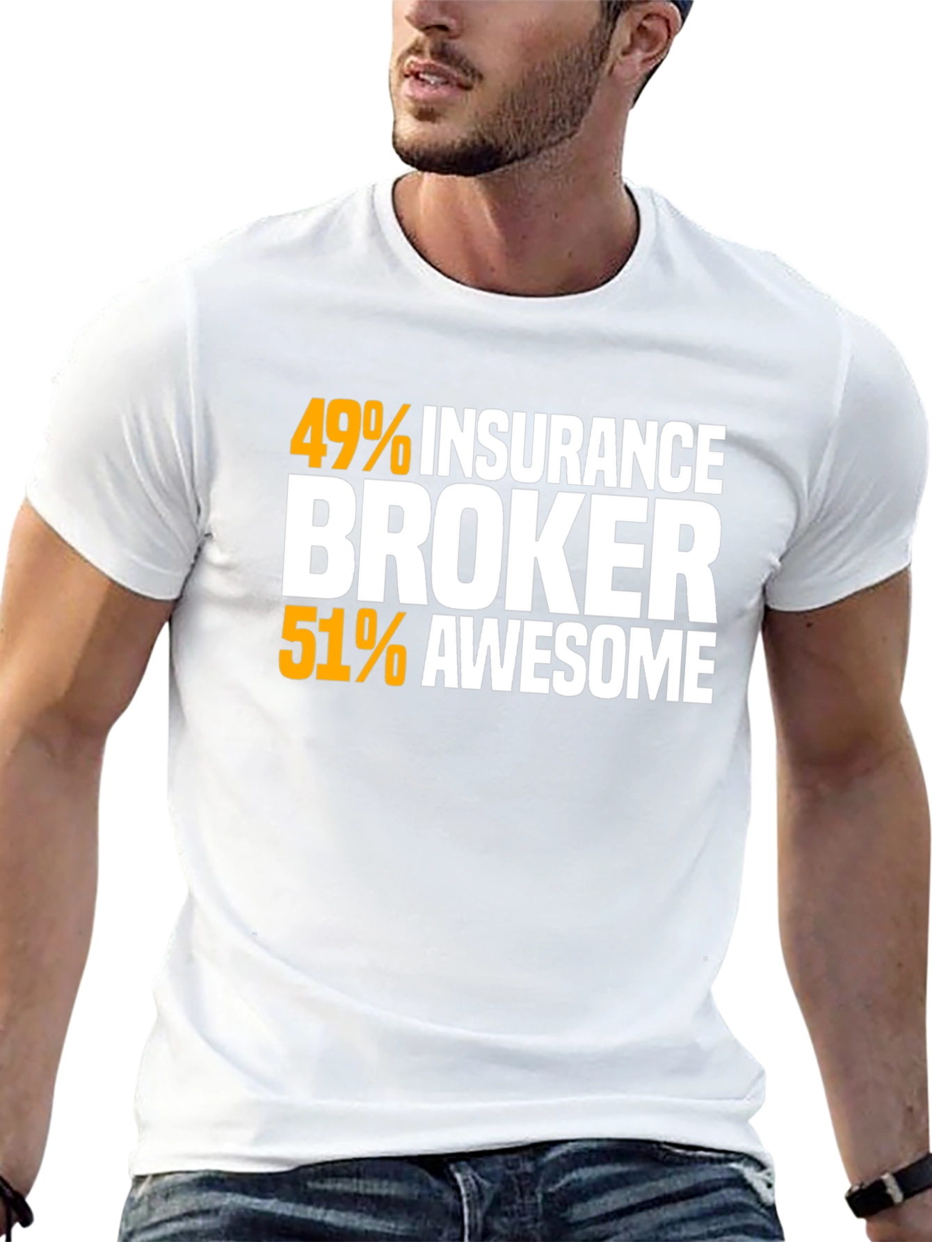 Black Insurance Broker Awesome Graphic T-Shirt view 13