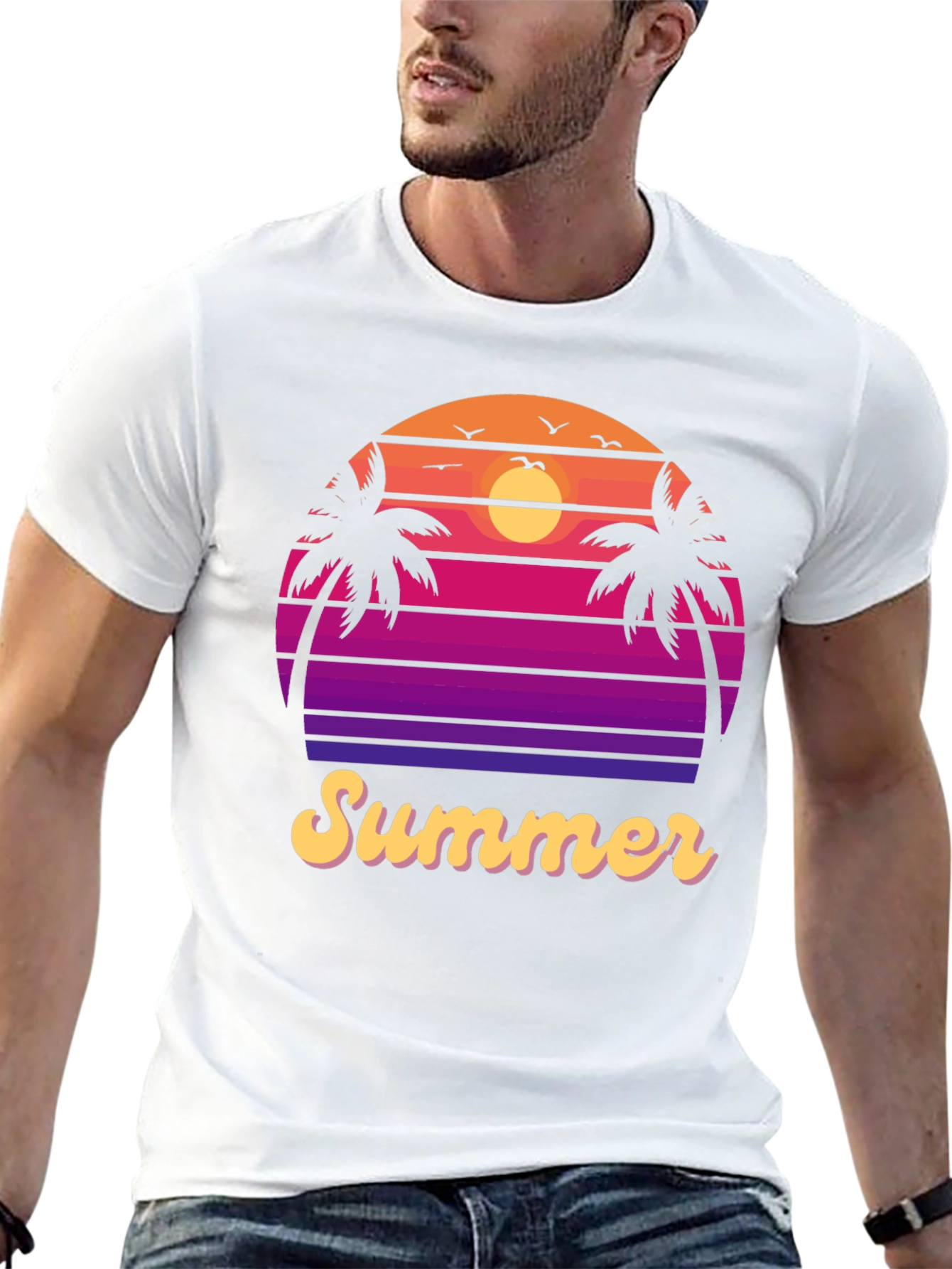 Black Retro Summer Vibes Tee view 13