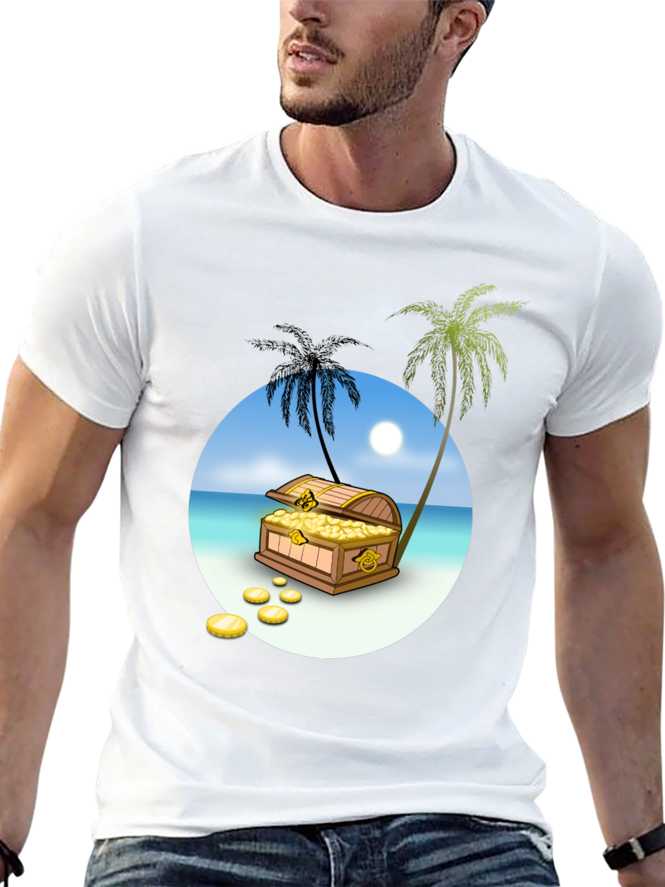 Treasure Island Graphic Tee - Men's Black T-Shirt - 13