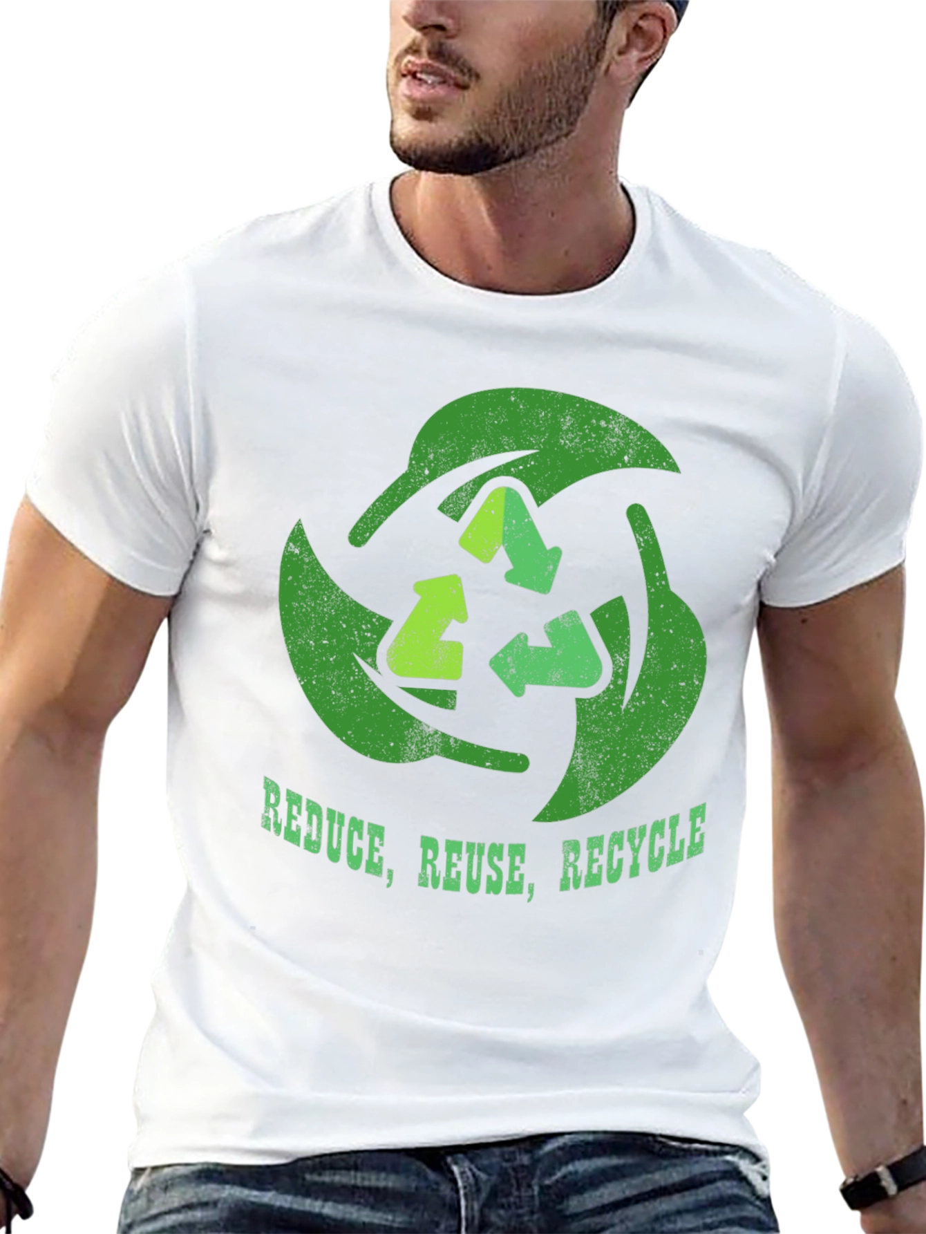 Reduce, Reuse, Recycle T-Shirt - Eco-Friendly Green Design - 13