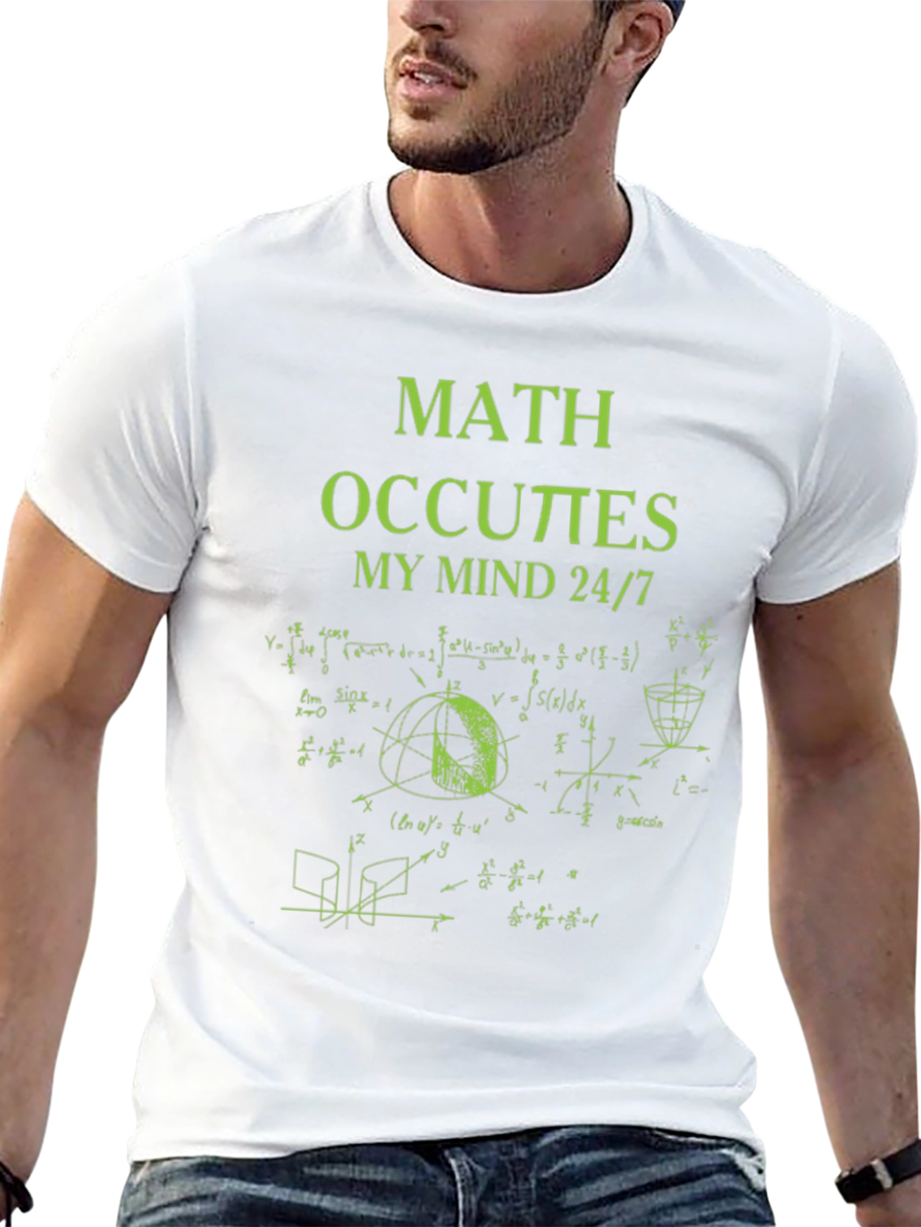 Black Math Occupies My Mind T-Shirt view 13