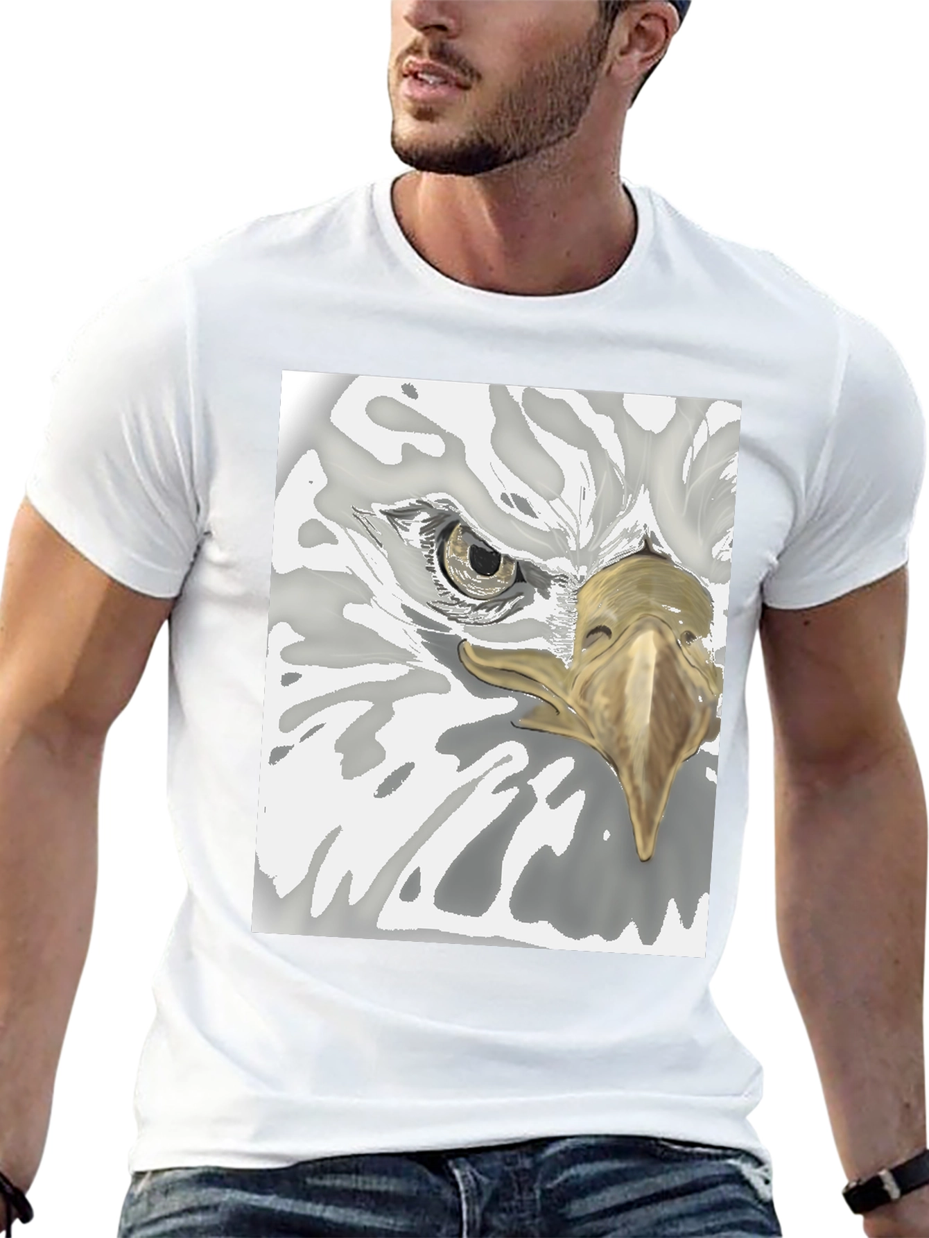 Black Eagle Graphic Tee - Black Cotton Blend view 13