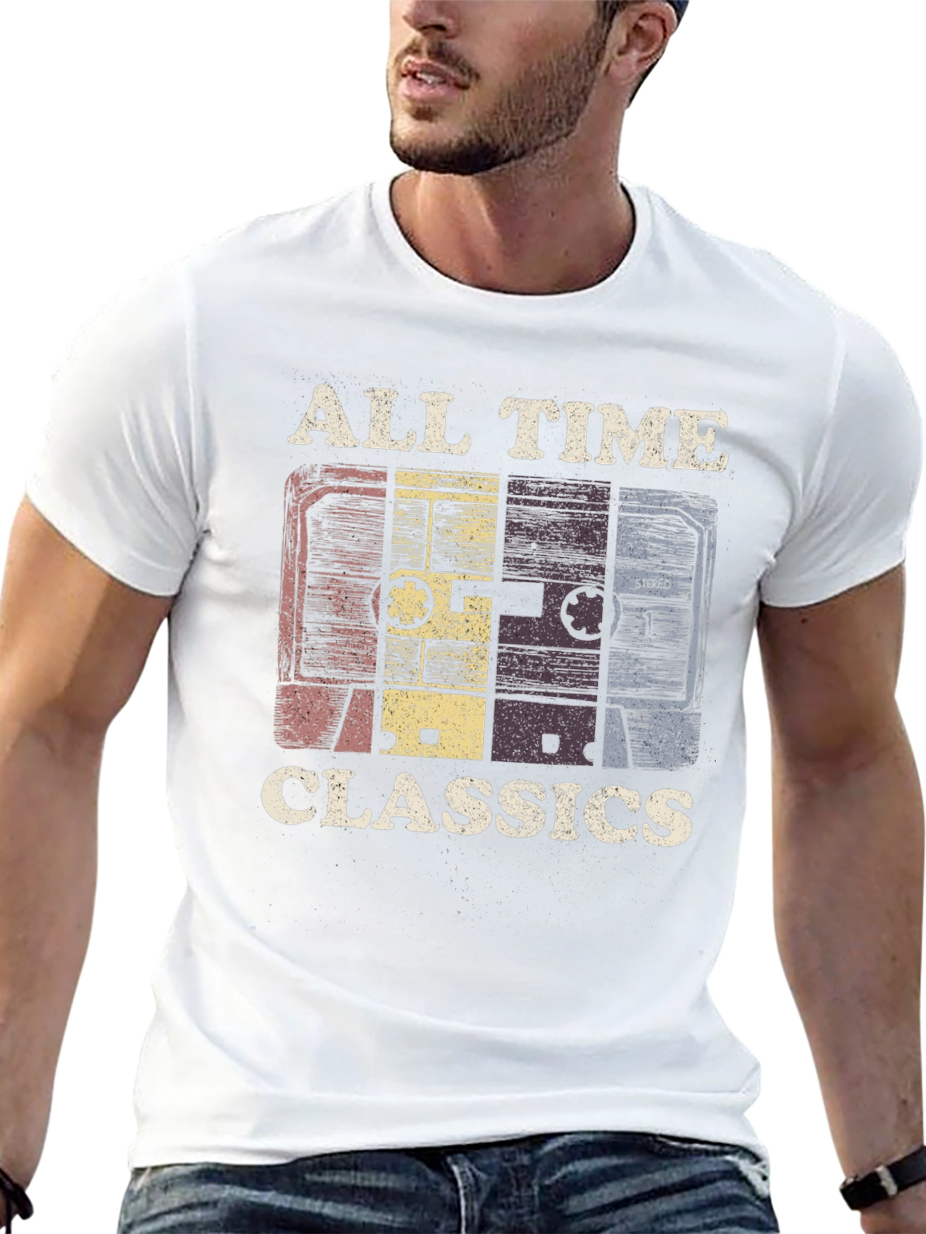 Black Retro Cassette Tape T-Shirt - All Time Classics Tee view 13
