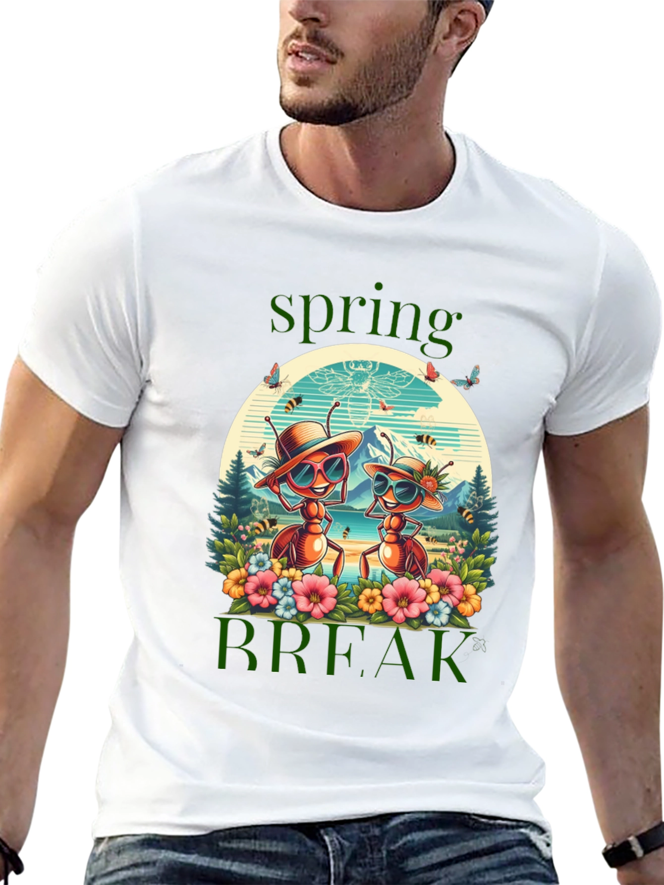 Black Spring Break Ants T-Shirt view 13