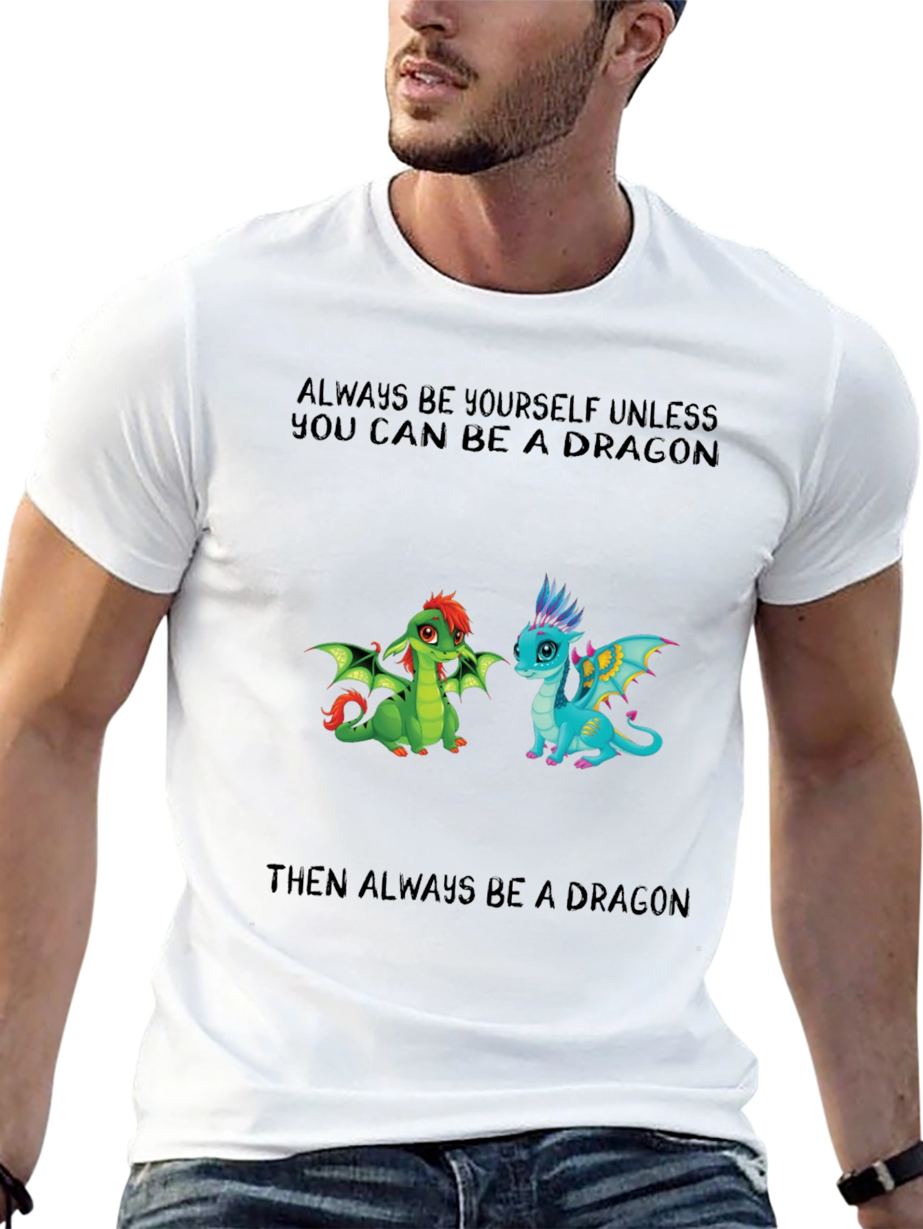 Black Dragon T-Shirt - Always Be Yourself Unless view 13