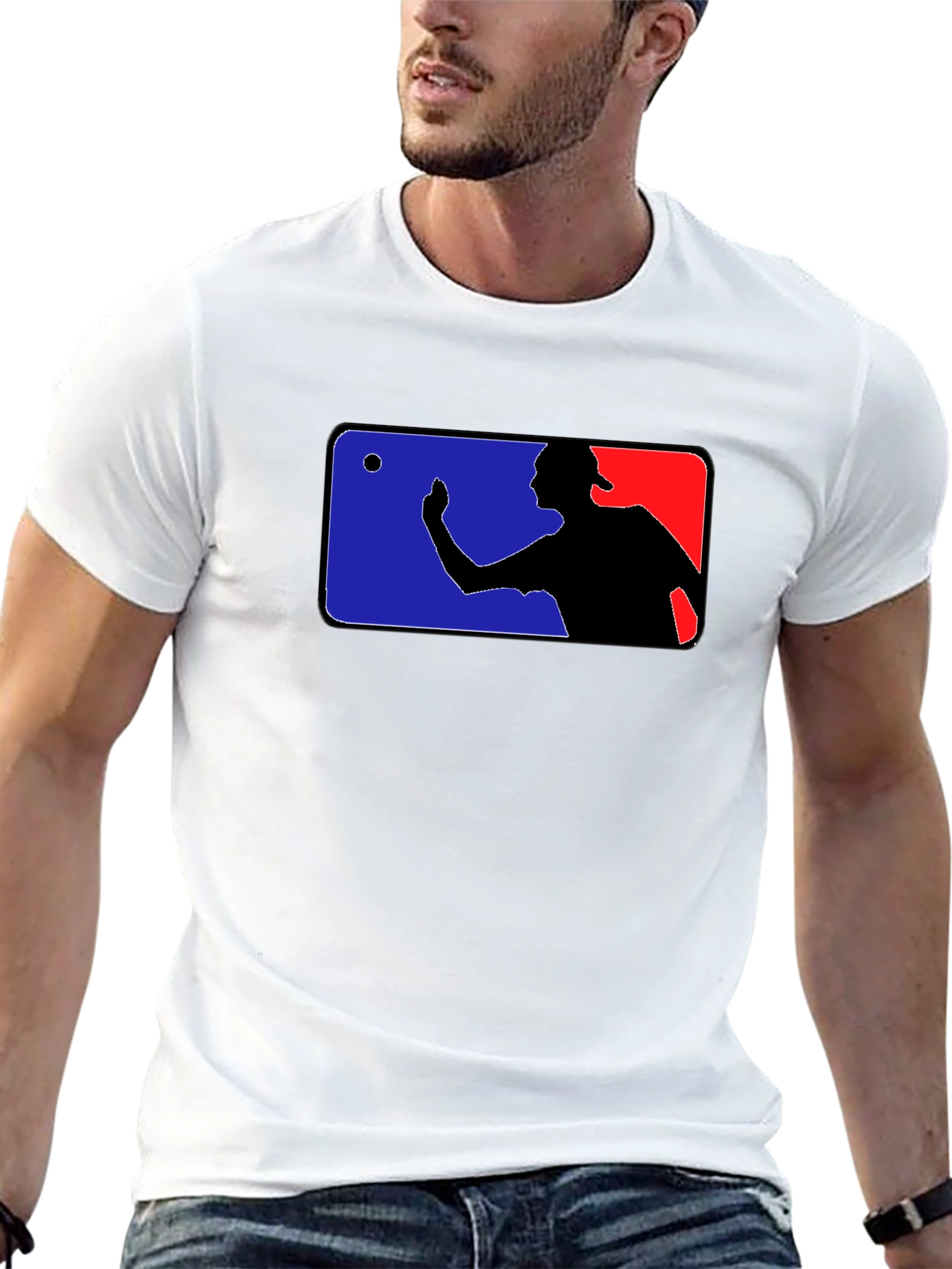 Black Funny Baseball Player T-Shirt - Black view 13