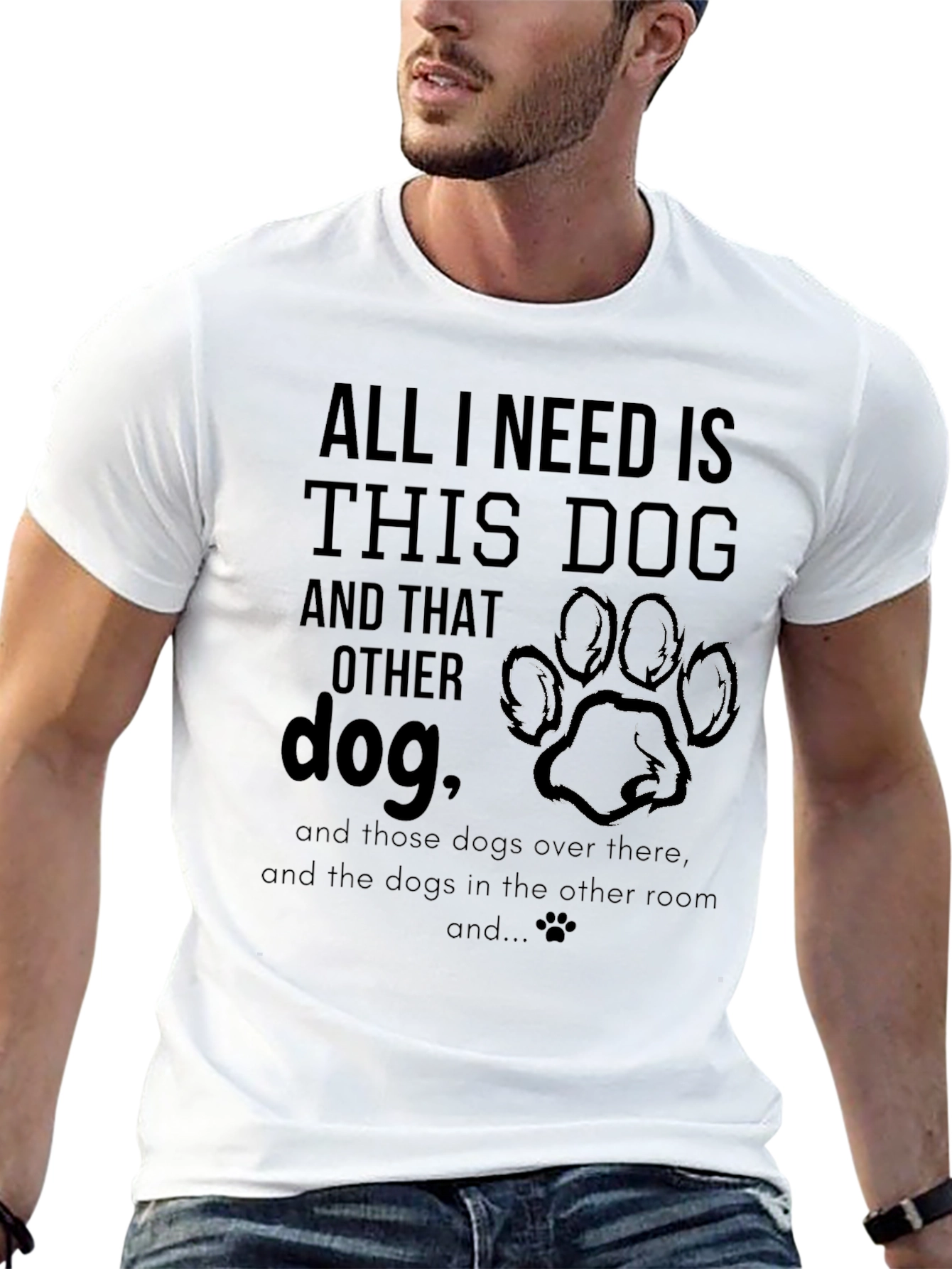 Black Dog Lover T-Shirt - All I Need Is This Dog view 13