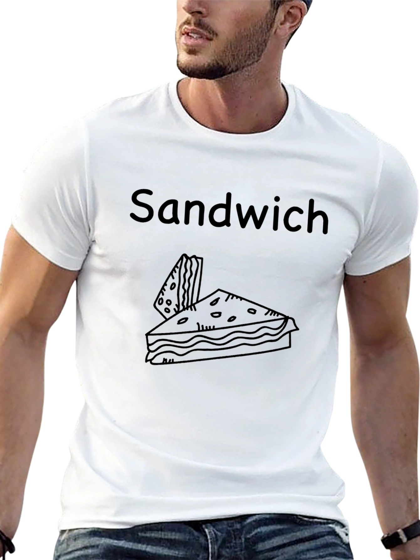 Black Sandwich Graphic Tee - Casual Comfort view 13