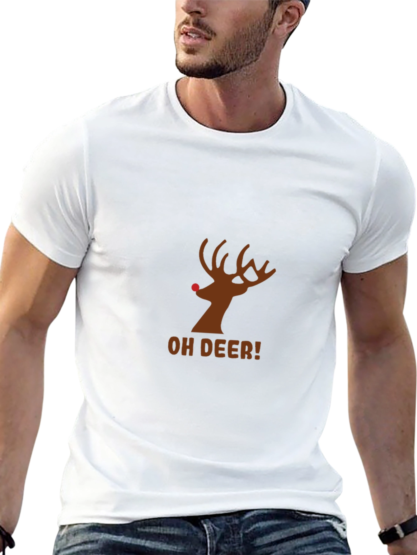 Black Oh Deer! Graphic T-Shirt view 13