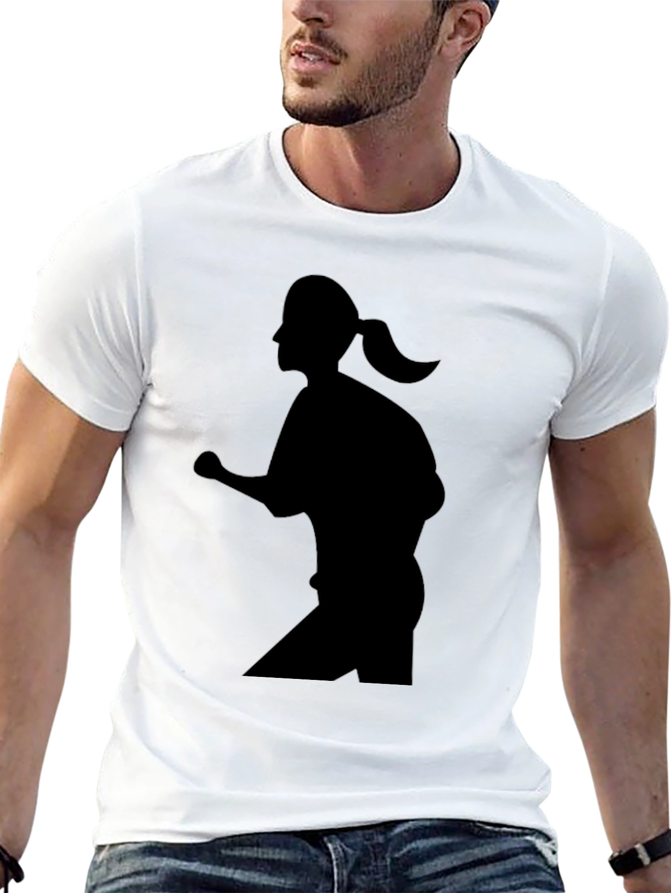 Black Silhouette Runner Black T-Shirt view 13