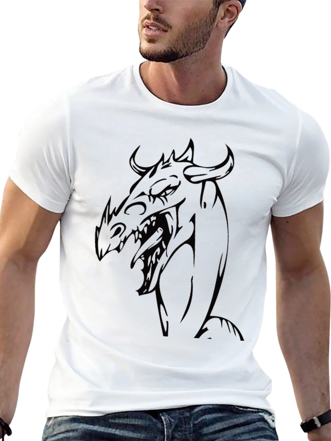 Black Dragon Graphic Tee - Men's Black T-Shirt view 13