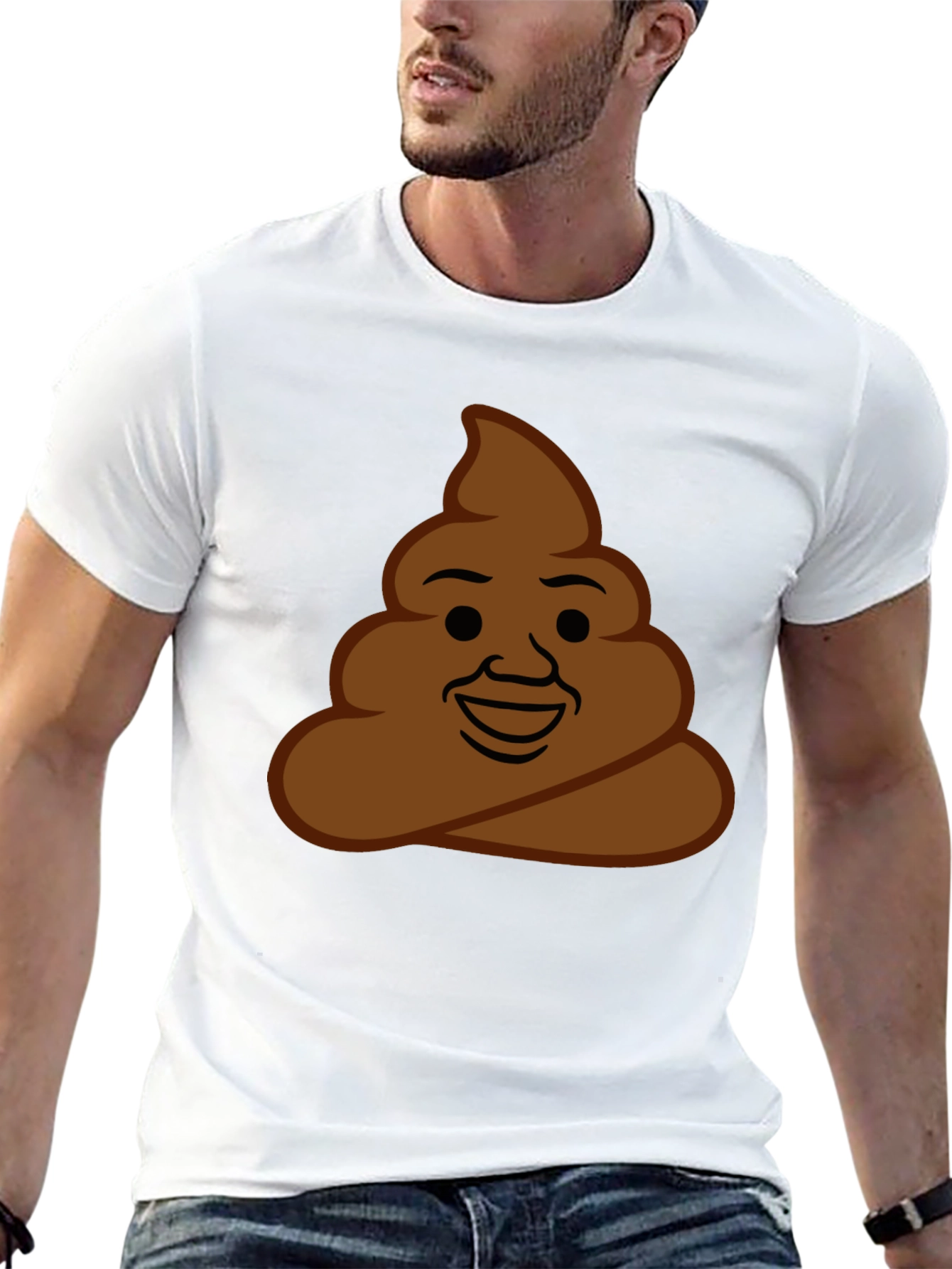 Black Poop Emoji Graphic Tee - Funny Unisex T-Shirt view 13