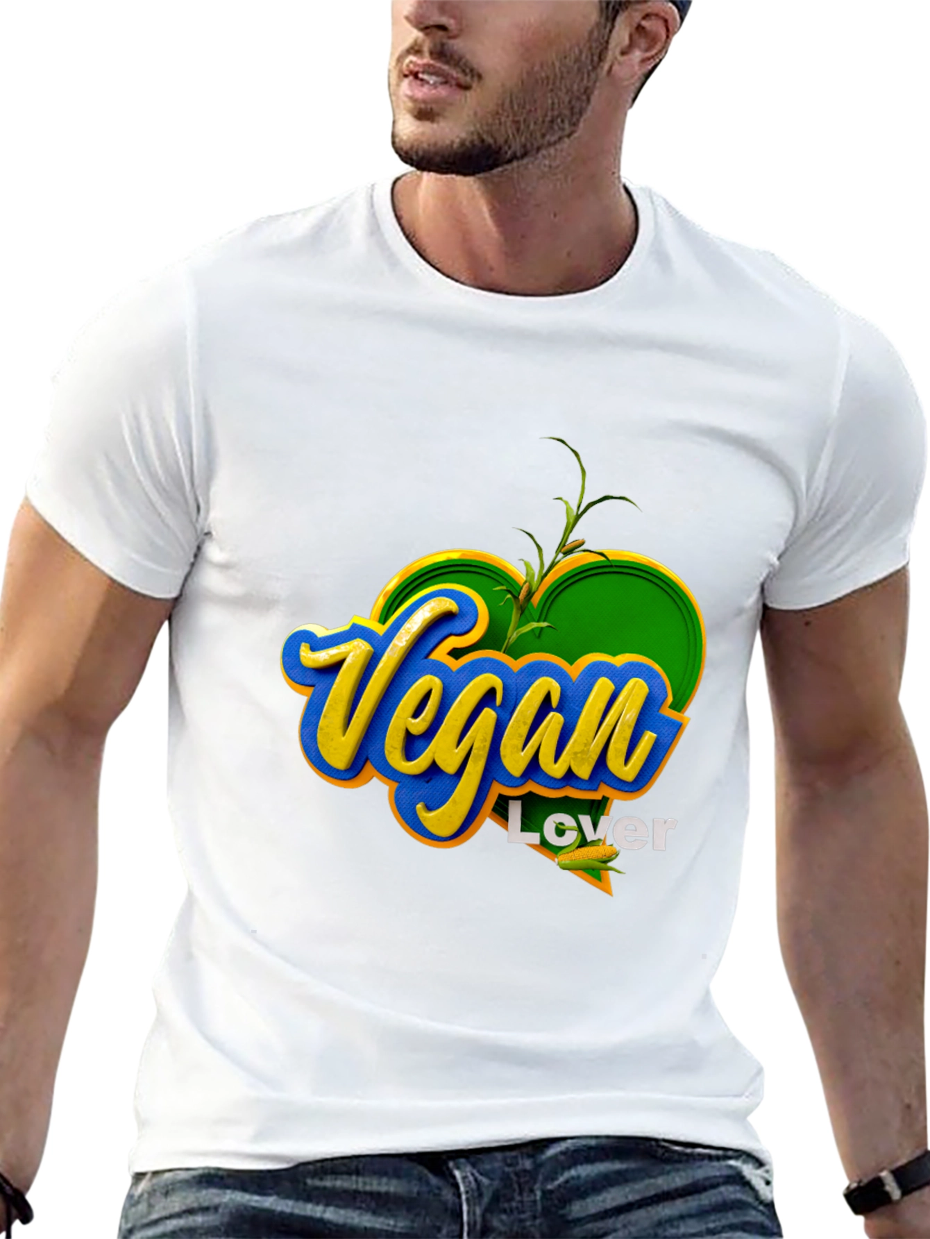 Black Vegan Lover T-Shirt view 13