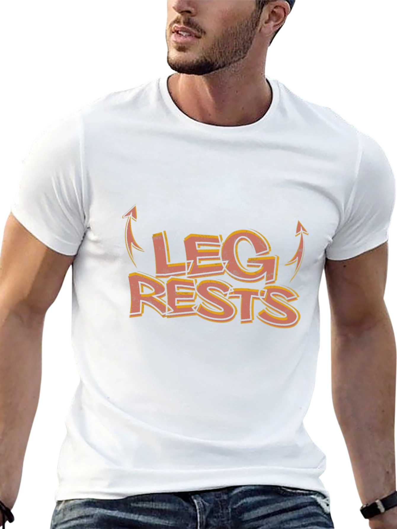 Black Leg Rests Graphic Tee - Funny Humor T-Shirt view 13